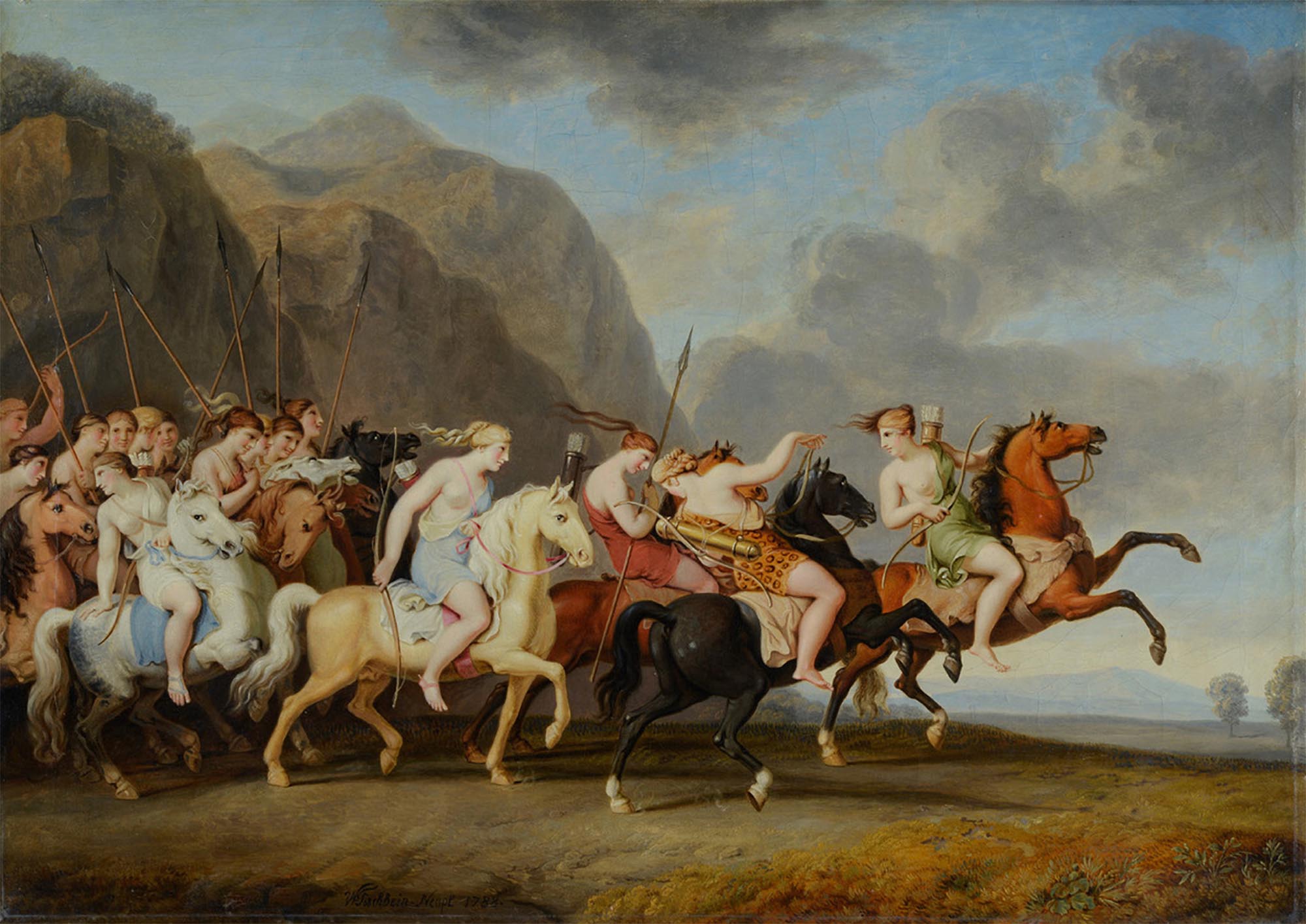 Johann Heinrich Wilhelm Tischbein’s painting of the Amazons