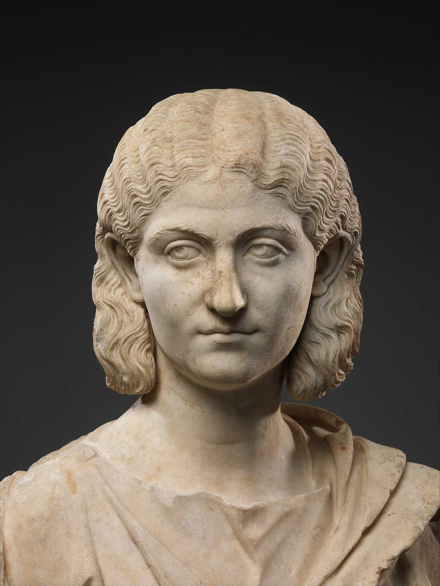 Marble bust of a Roman woman