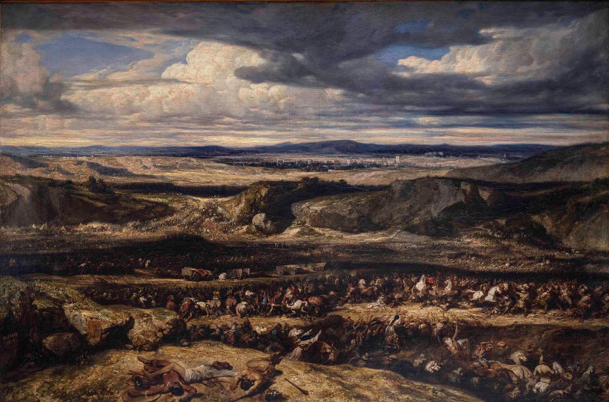 Marius defeats the Cimbri, a painting by Alexandre-Gabriel Decamps
