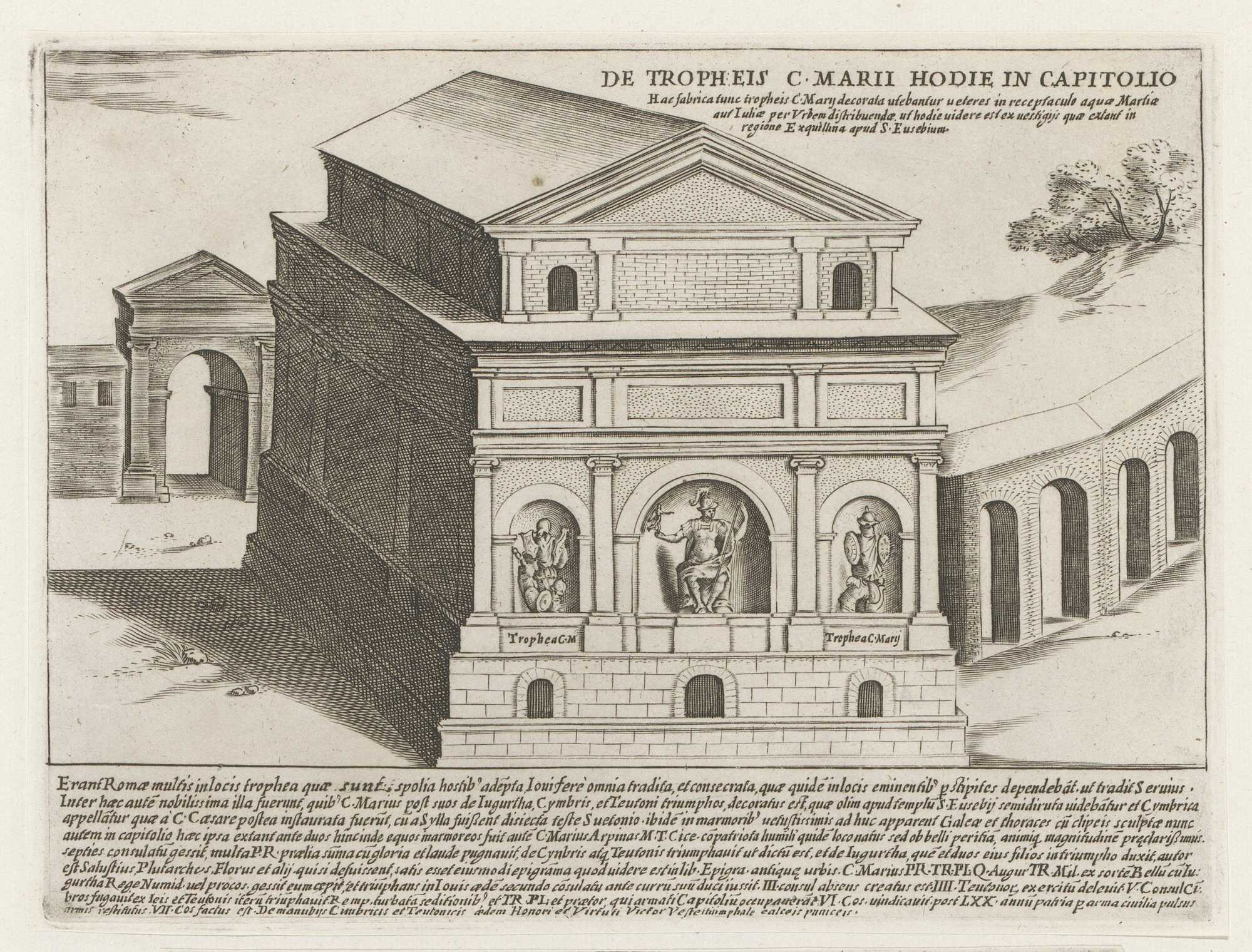 Monument to Gaius Marius on the Capitol Hill in Rome, by Giacomo Lauro and Giacomo Mascardi