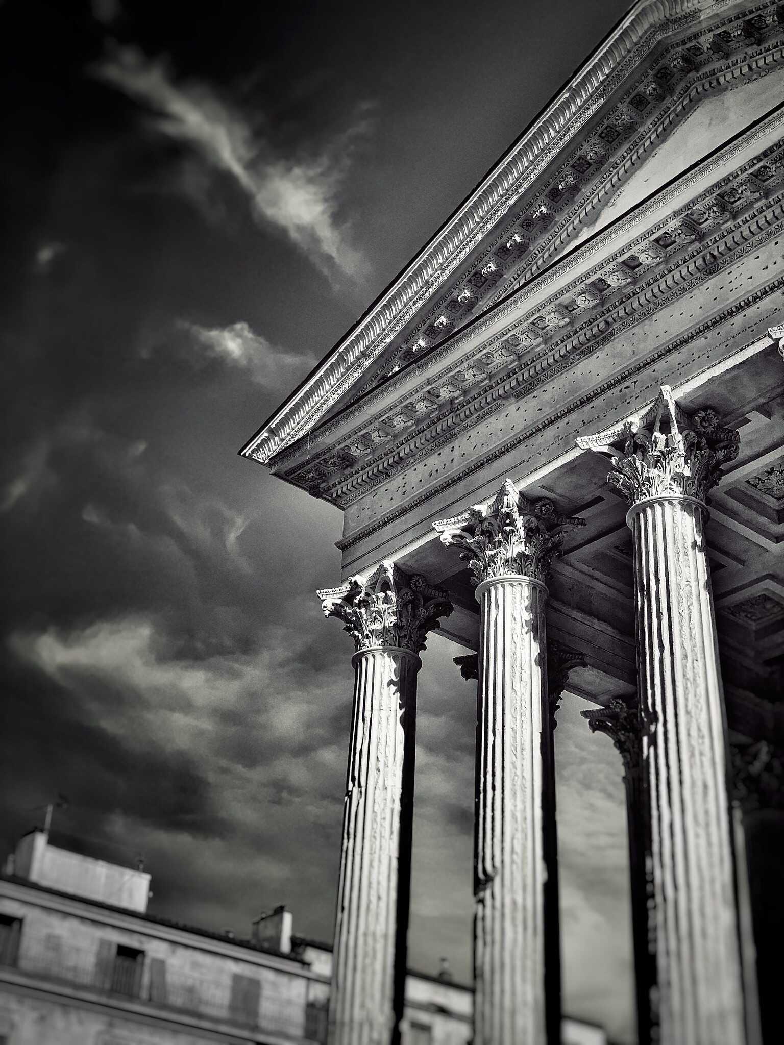 The Maison Carrée, erected in Nemausus at the very end of the 1st Century BCE, remains the best preserved temple façade in the whole Roman Empire, originally dedicated to Lucius and Gaius Julius Caesar, grandsons of Augustus