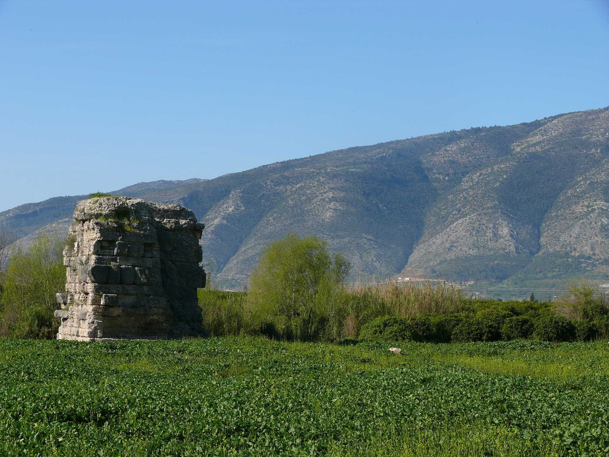 The outside remains of the cenotaph of Gaius Caesar in Limyra