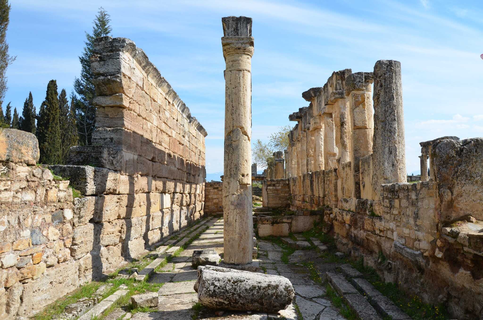 The public latrines along Frontinus Street, in Hierapolis