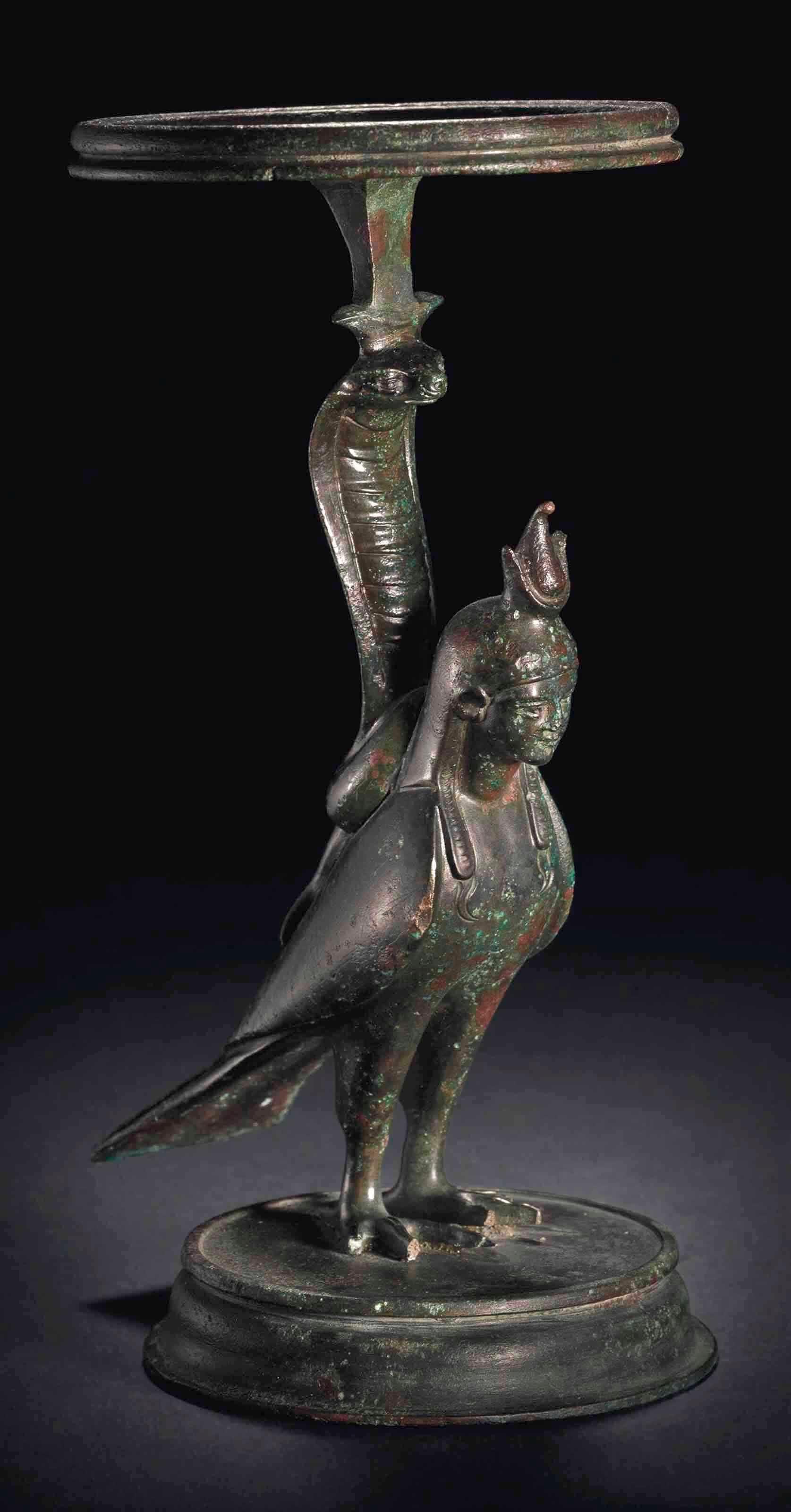 A Roman bronze Thymiaterion (incense burner) from the Augustan Roman period