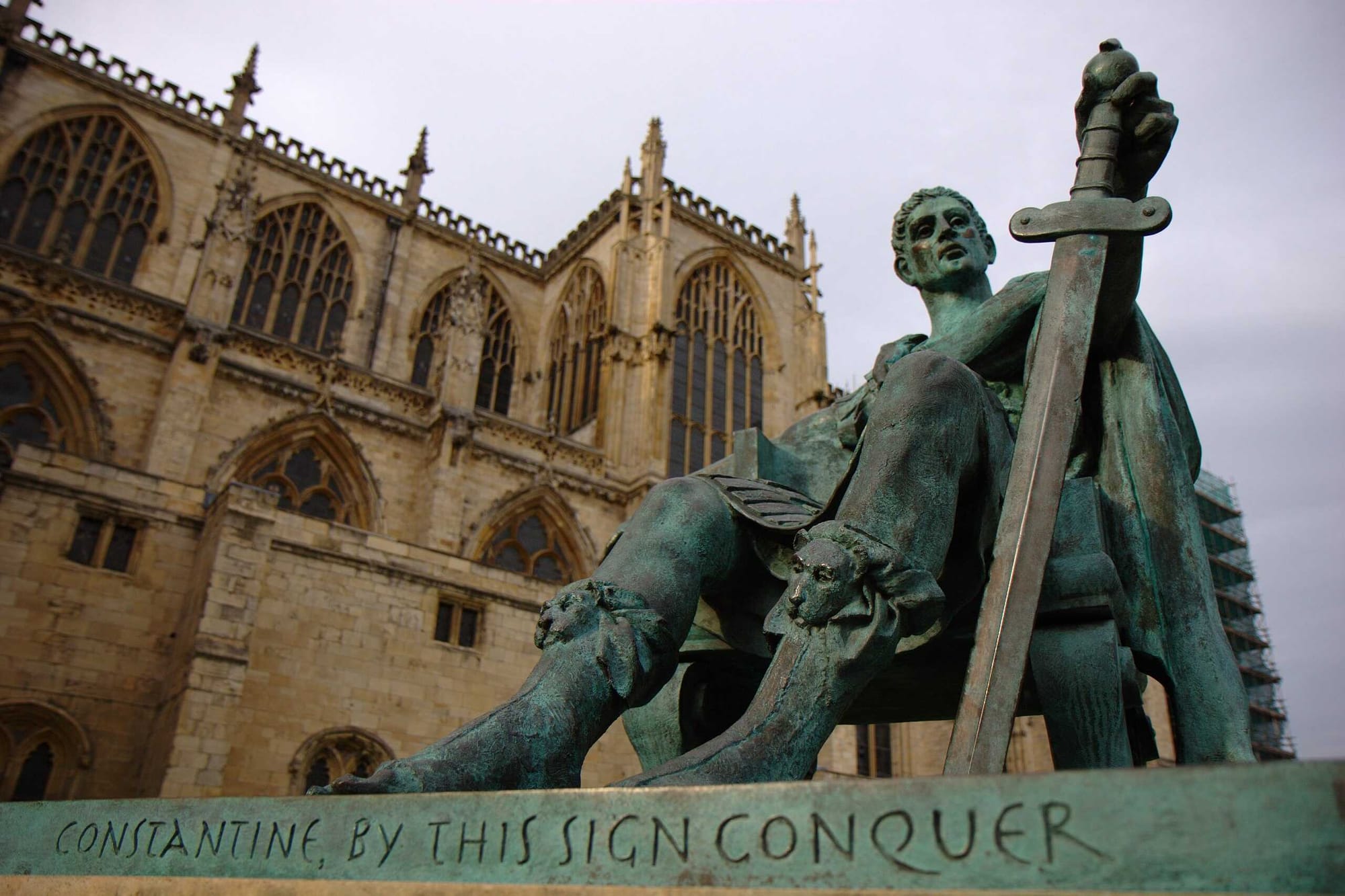 A statue of Emperor Constantine the Great in York