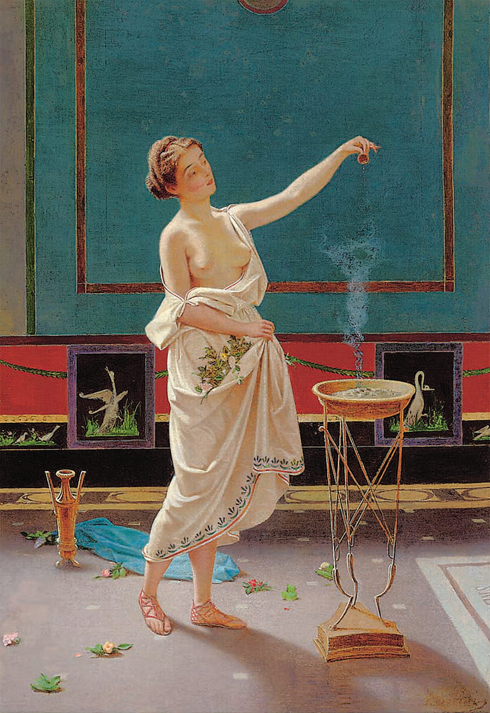 Alfonso Savini’s painting,  The incense burner