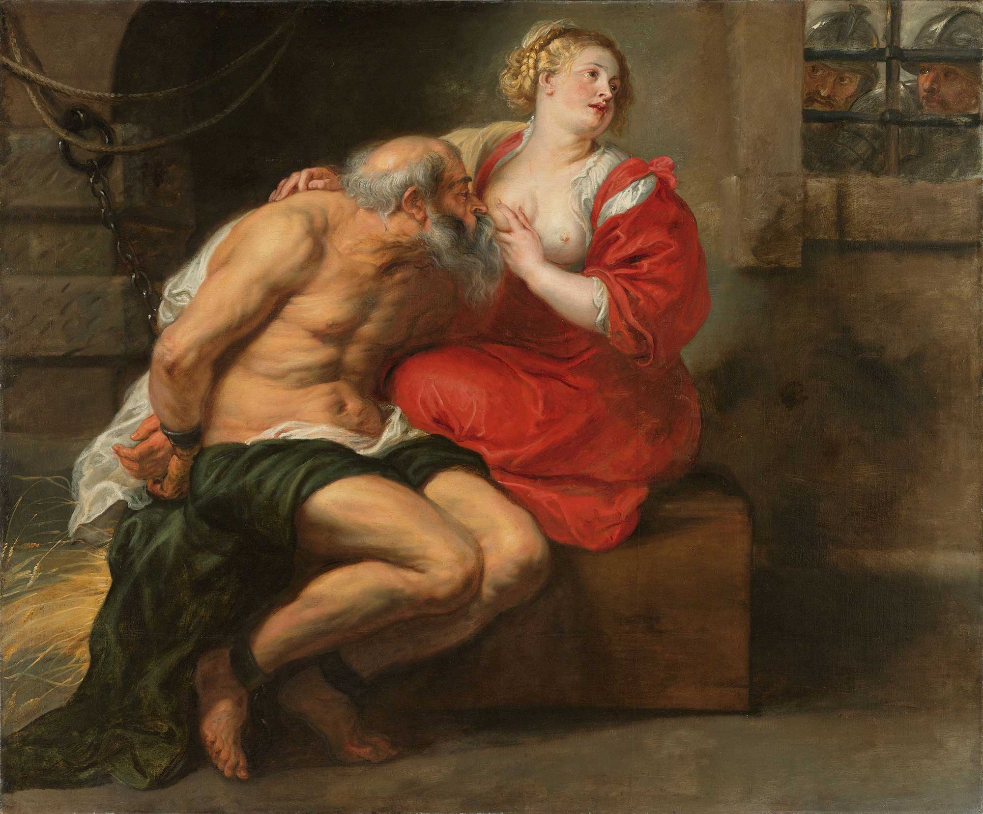 Another painting of Peter Paul Rubens, depicting Cimon and Pero, the theme of Roman Charity