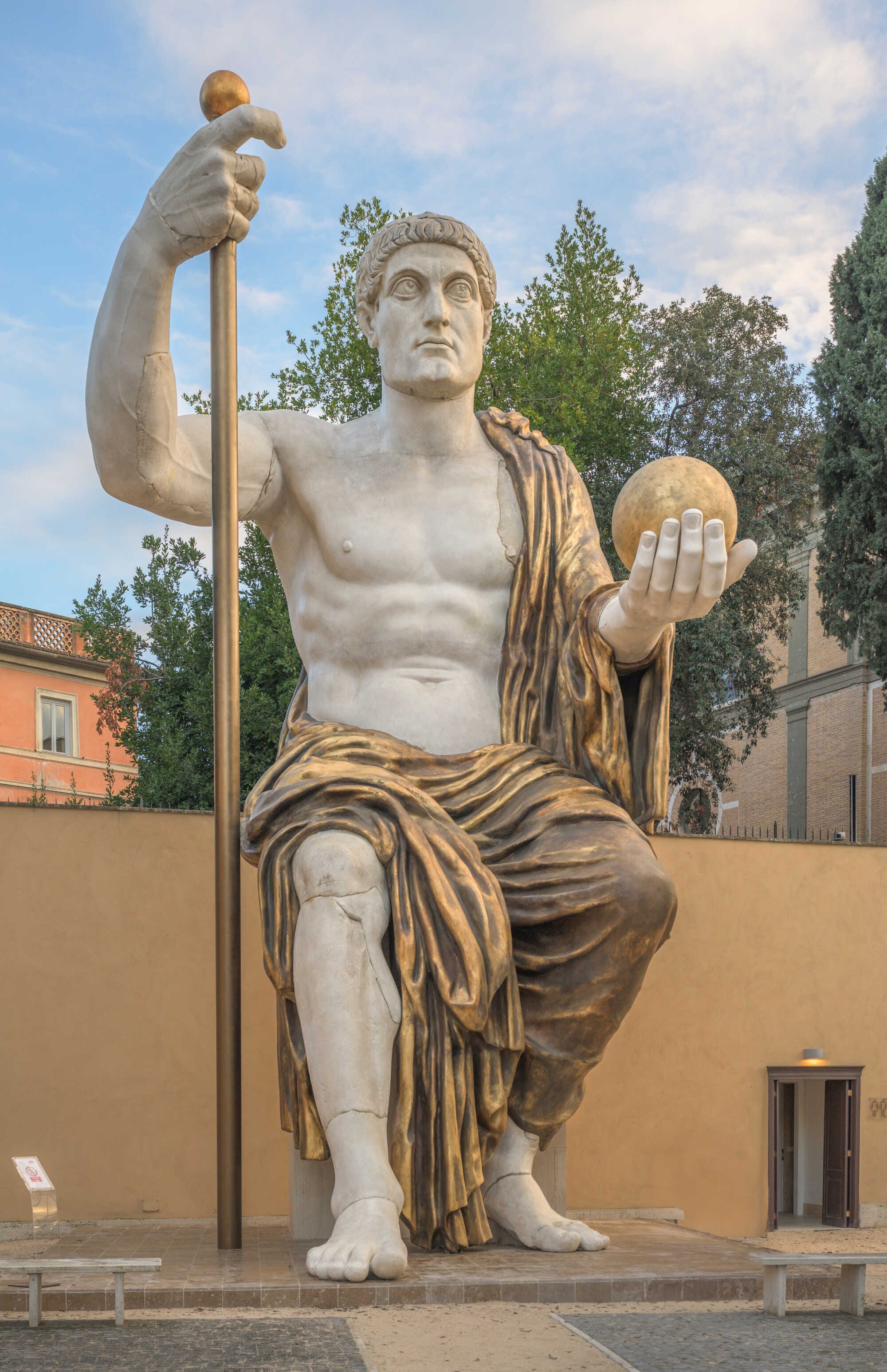 Colossal statue of Caesar Constantine the Great, reconstruction from 2022-2023 Capitoline museums, Rome