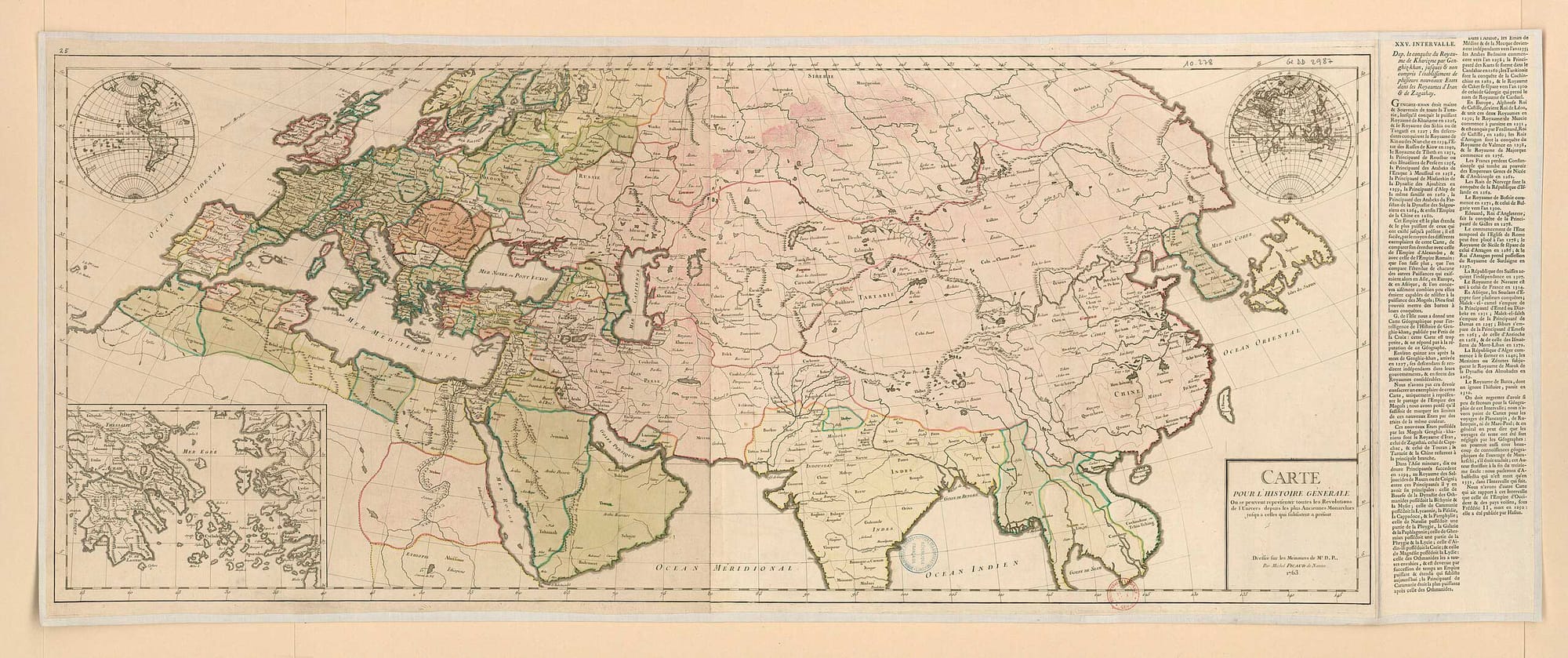From the conquests of the kingdom of Kharizme by Genghiz-khan, up to & not included the establishment of several new states in the kingdoms of Iran & Zagathay, by Michel Picaud de Nantes