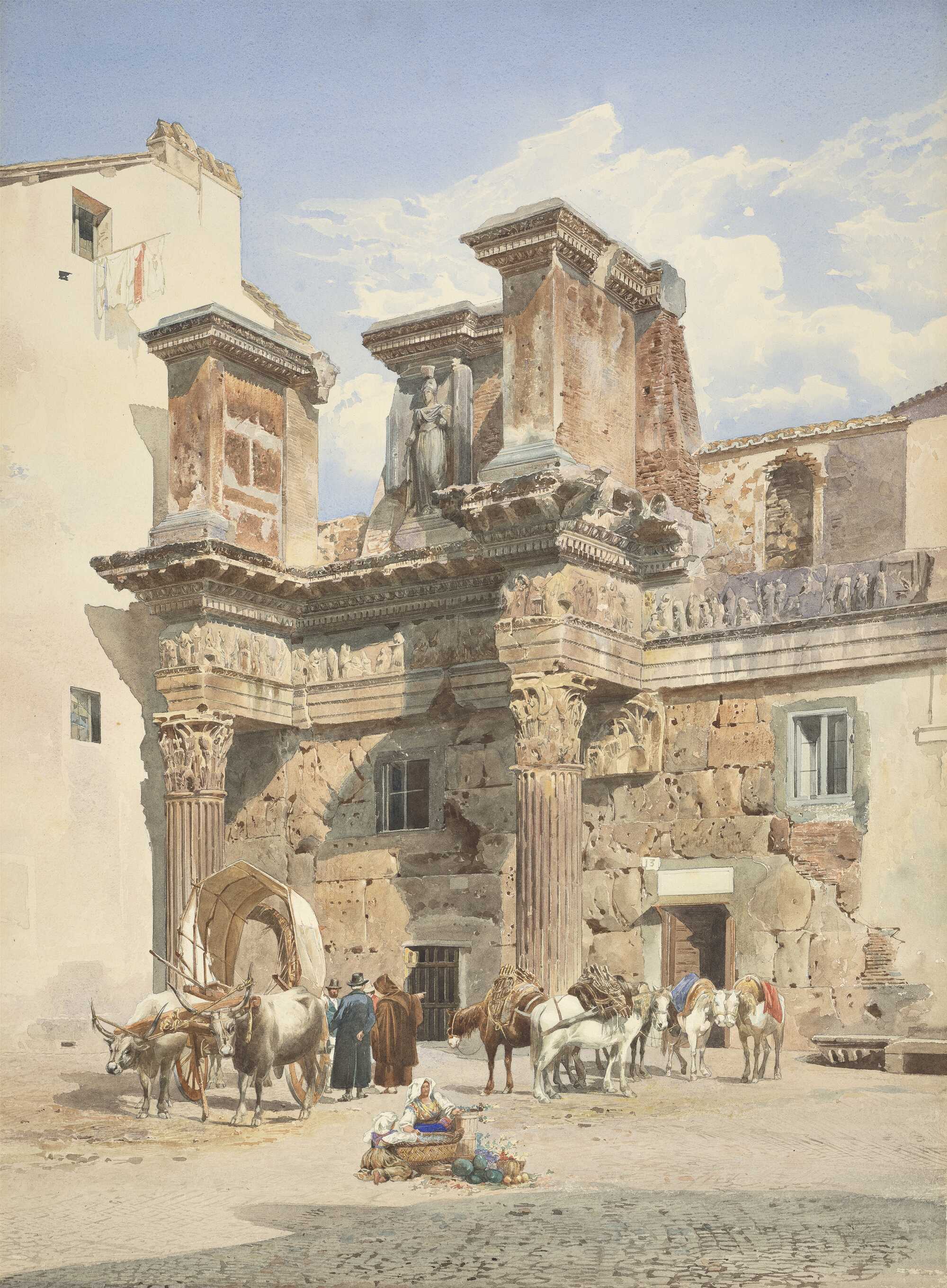 Le Colonnacce, Rome, remains of the Inner Walls of the Forum of Nerva