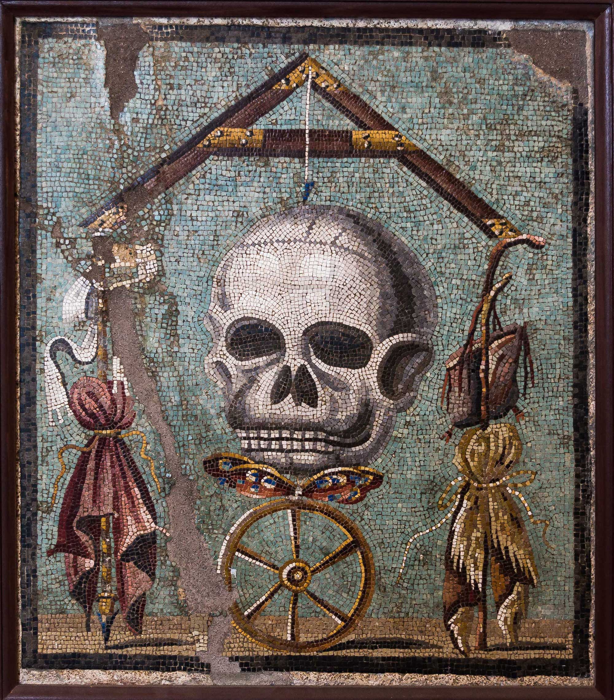 Memento Mori Ancient Roman Mosaic