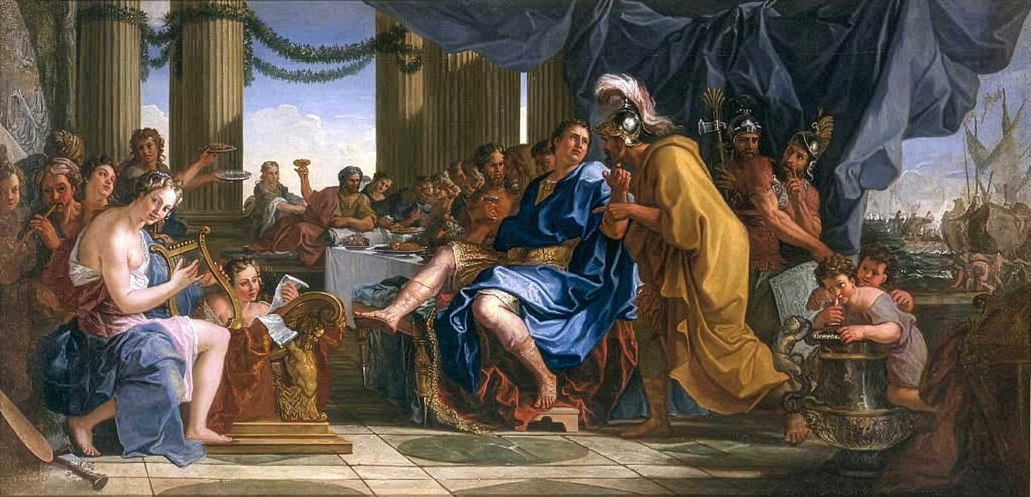 Nero ordering the Murder of his Mother, a painting by Noël Coypel