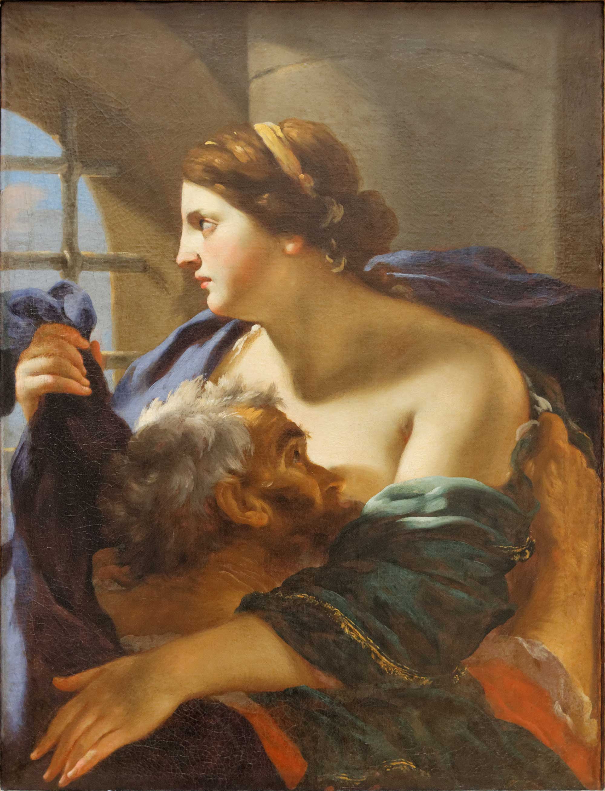 Roman Charity, a painting by Mellin Louvre