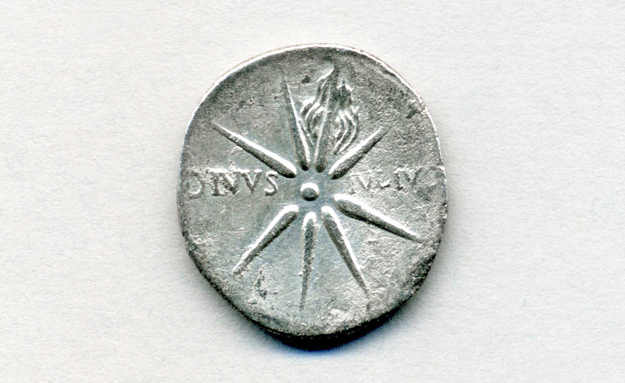 Roman Denarius Silver Coin, depicting Comet Caesar, the brightest comet in the Roman Empire, visible in broad daylight