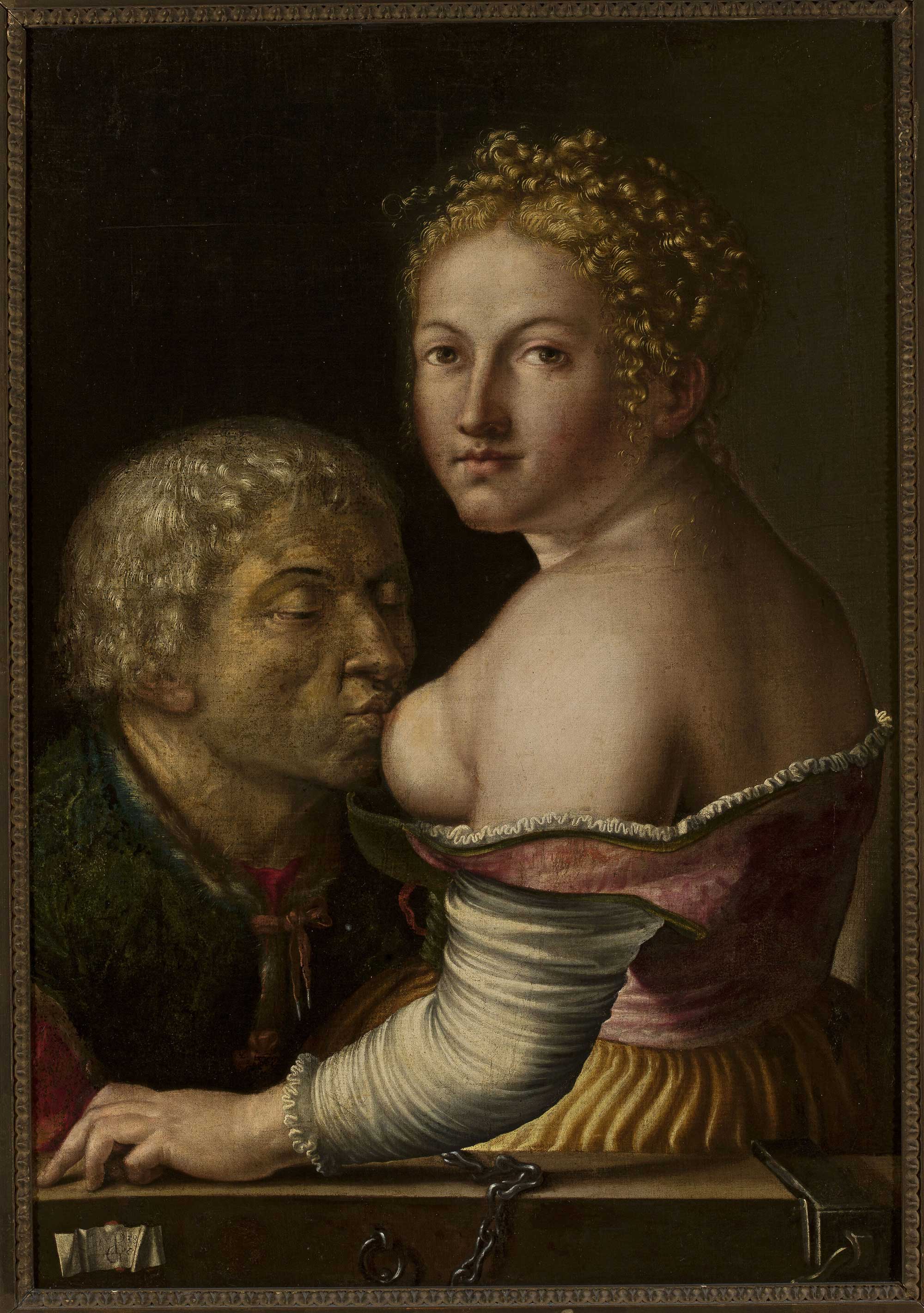 The Caritas Romana (Roman Charity), as painted by Georg Pencz, with the piercing look of the daughter shedding a different interaction between the painting and the audience