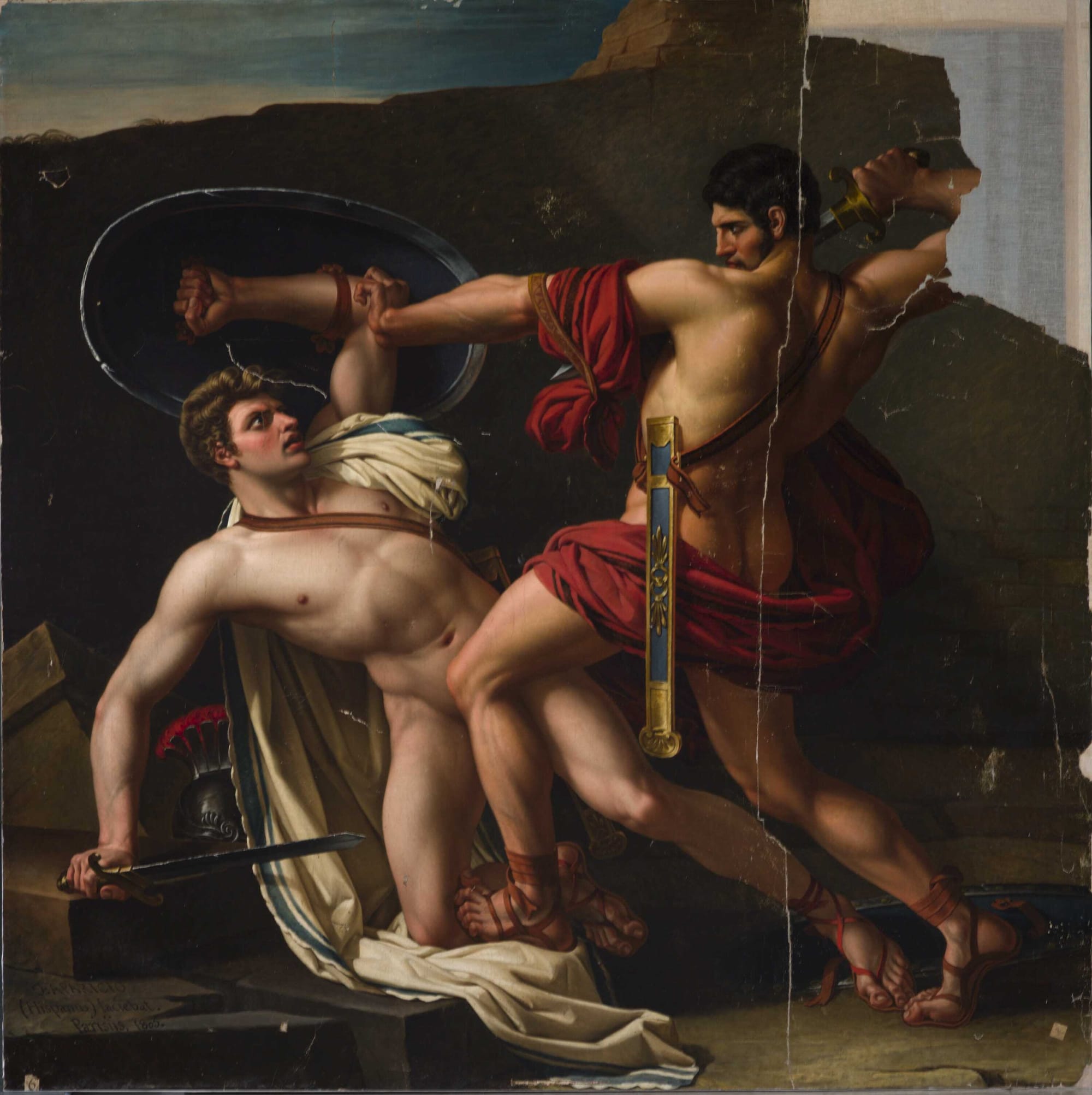 The Combat of Gladiators, a painting by José Aparicio