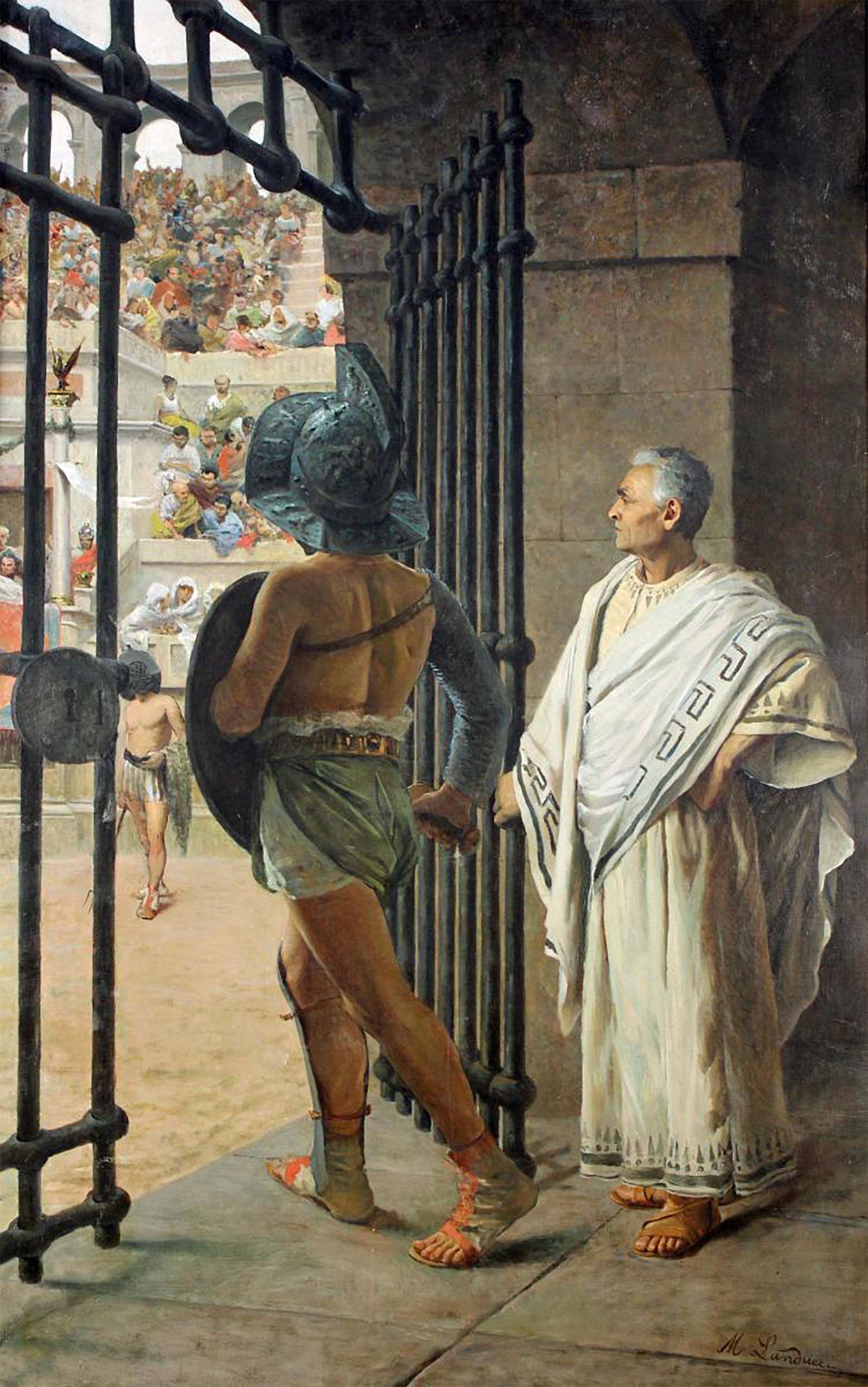The Gladiator, a painting by Nicolao Landucci