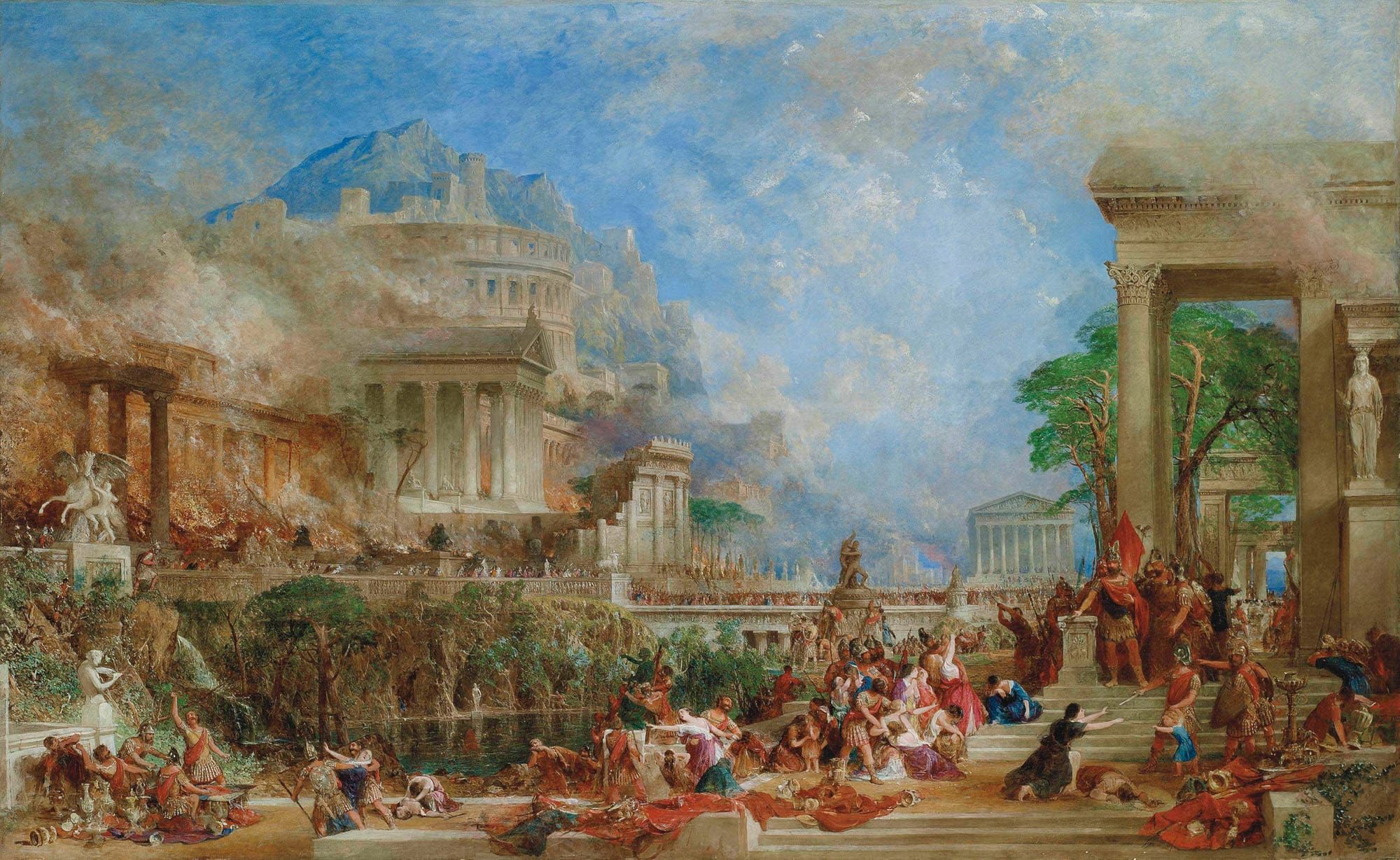 Thomas Allom’s painting, The Sack of Corinth