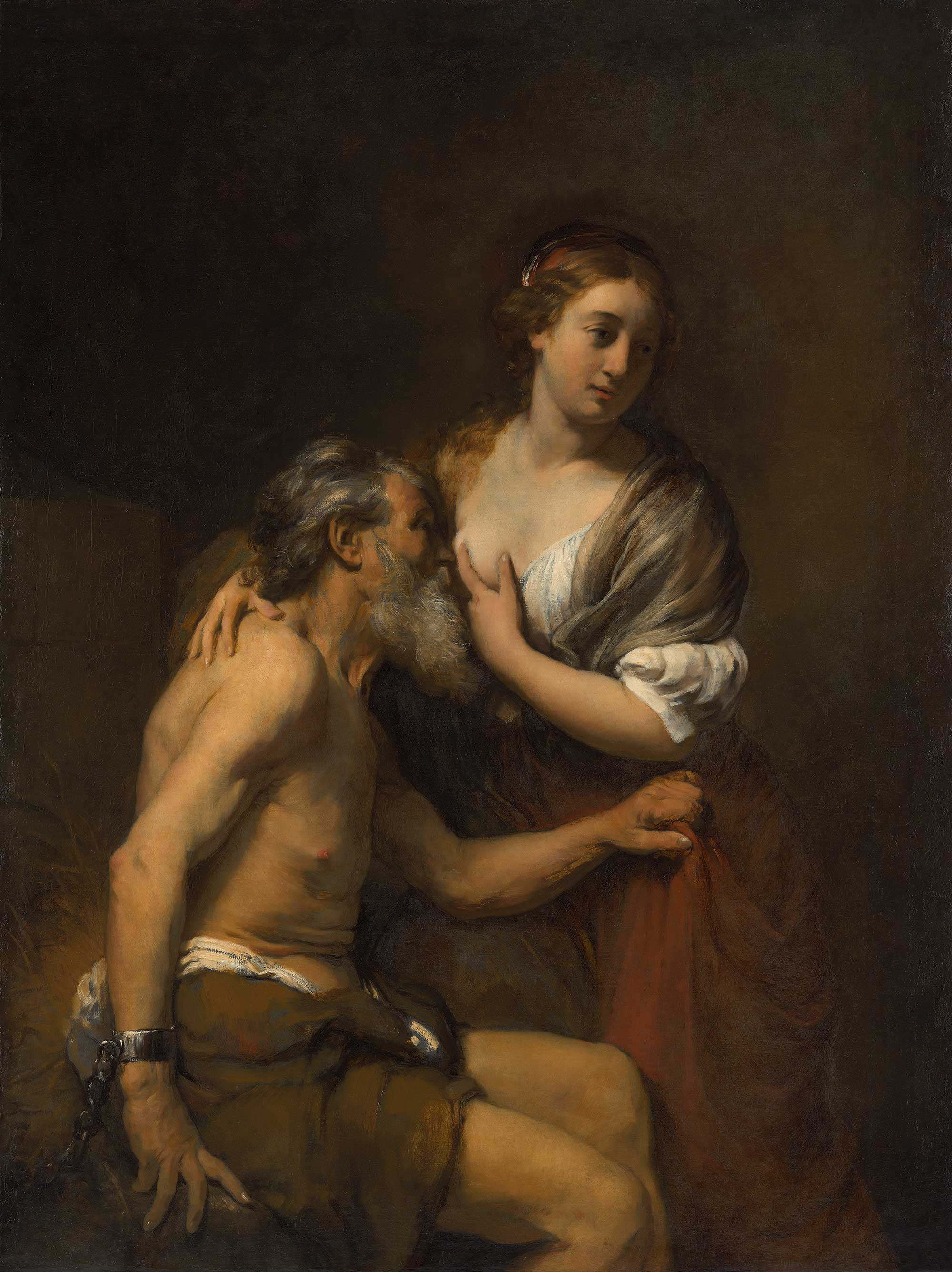 Willem Drost's painting of Cimon and Pero, depicting the Roman Charity theme