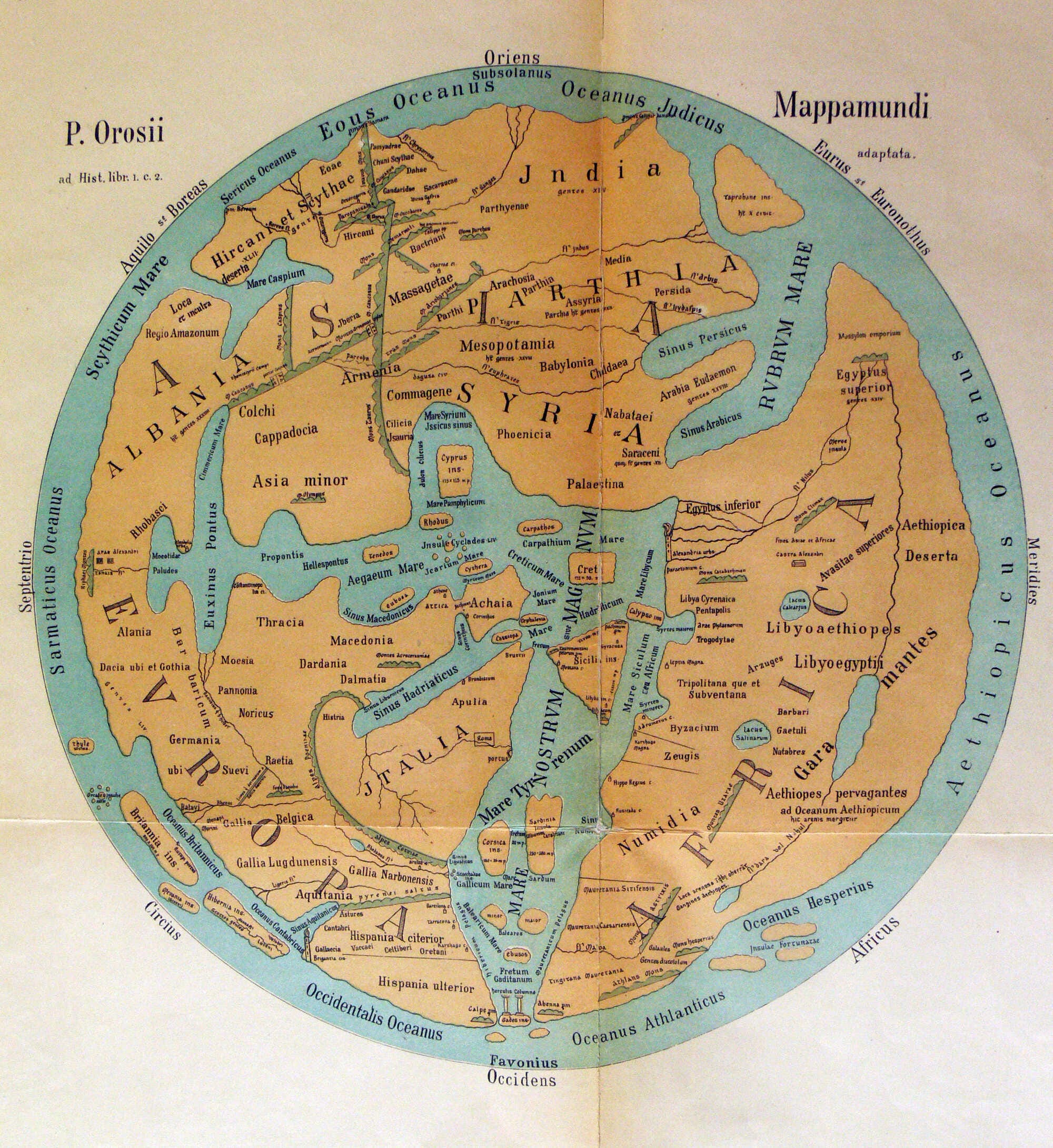 World map of Aulus Orosius