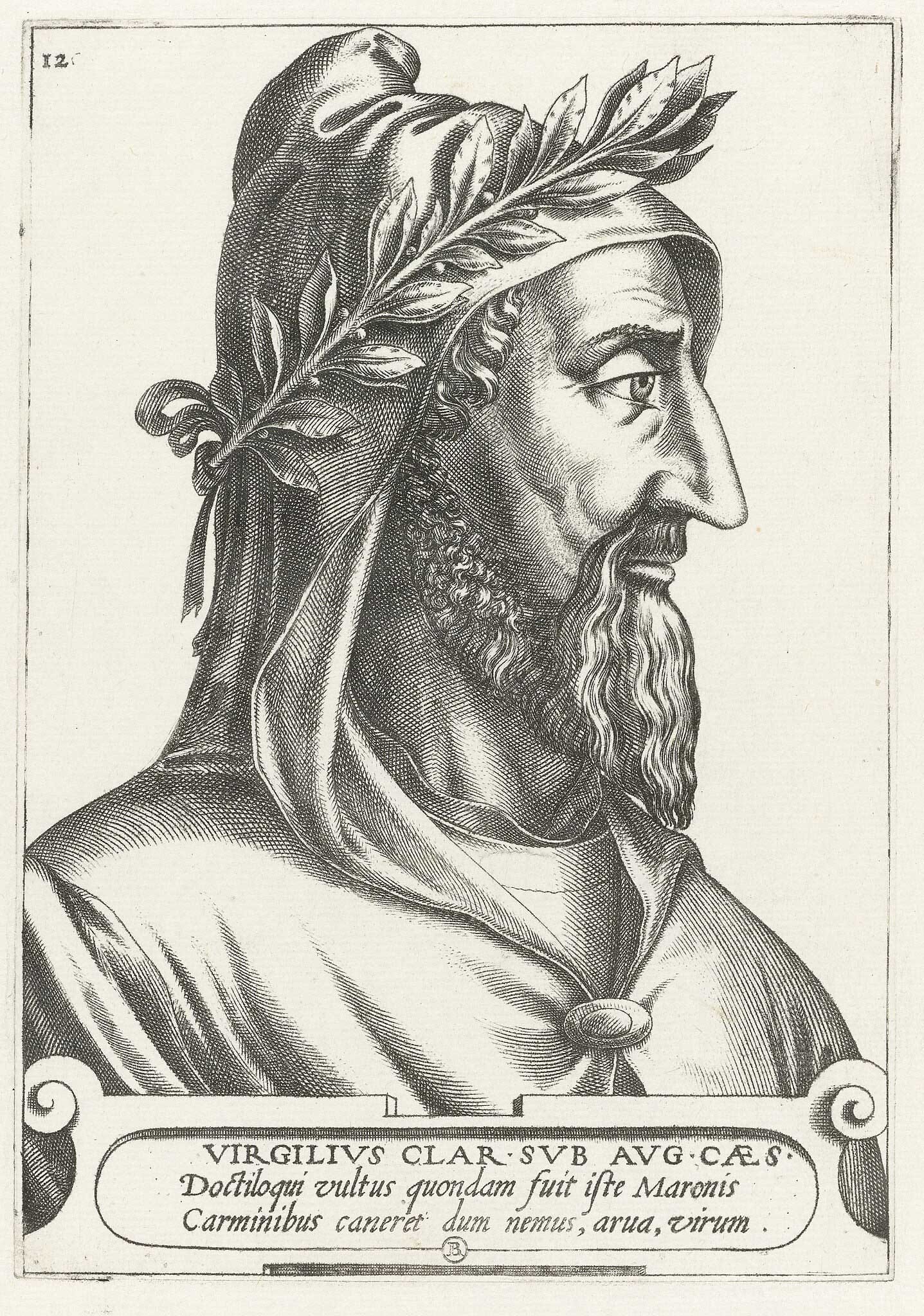 Portrait of Publius Vergilius Maro, gravure by René Boyvin