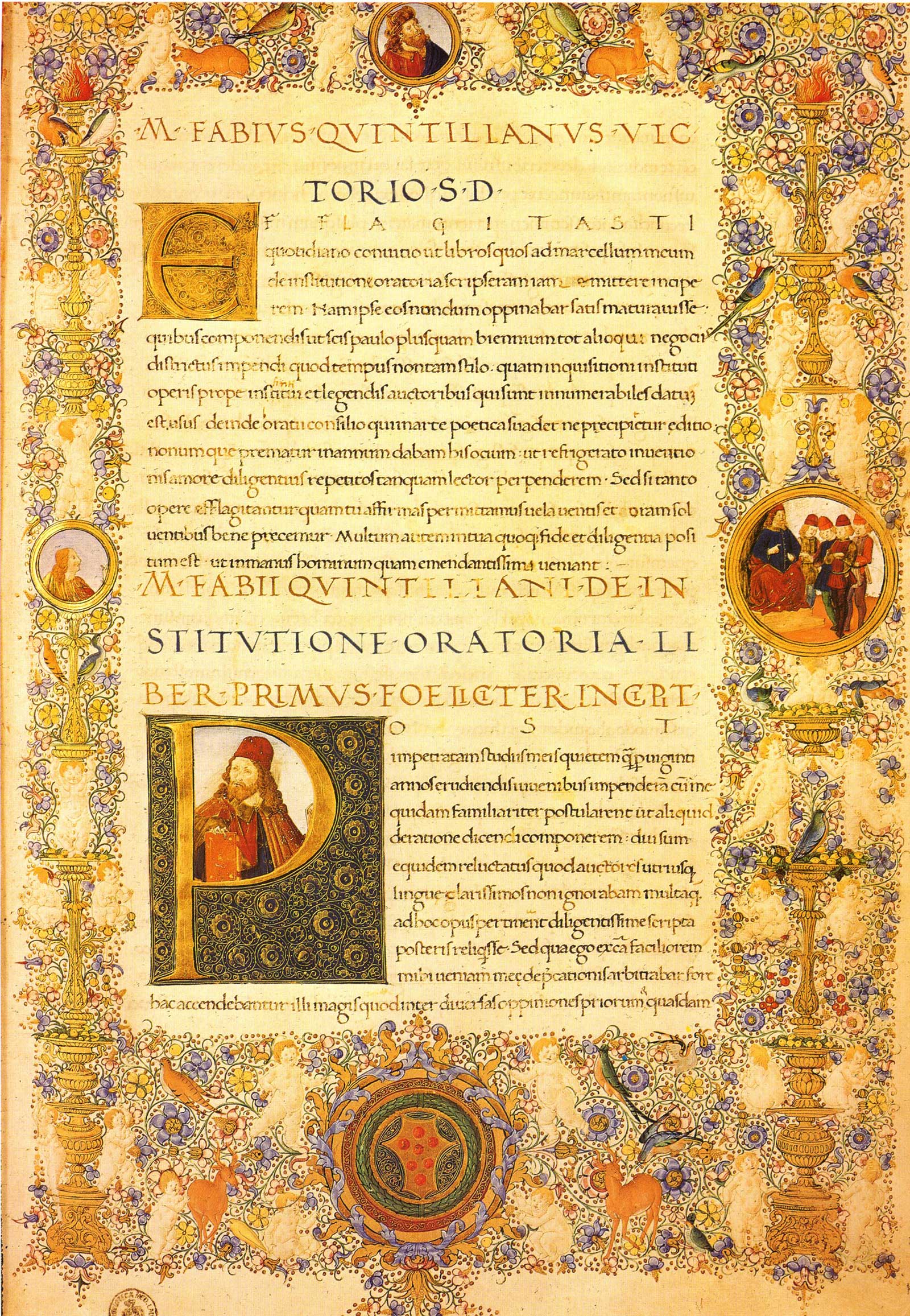 Quintilian, Institutio Oratoria in Florence