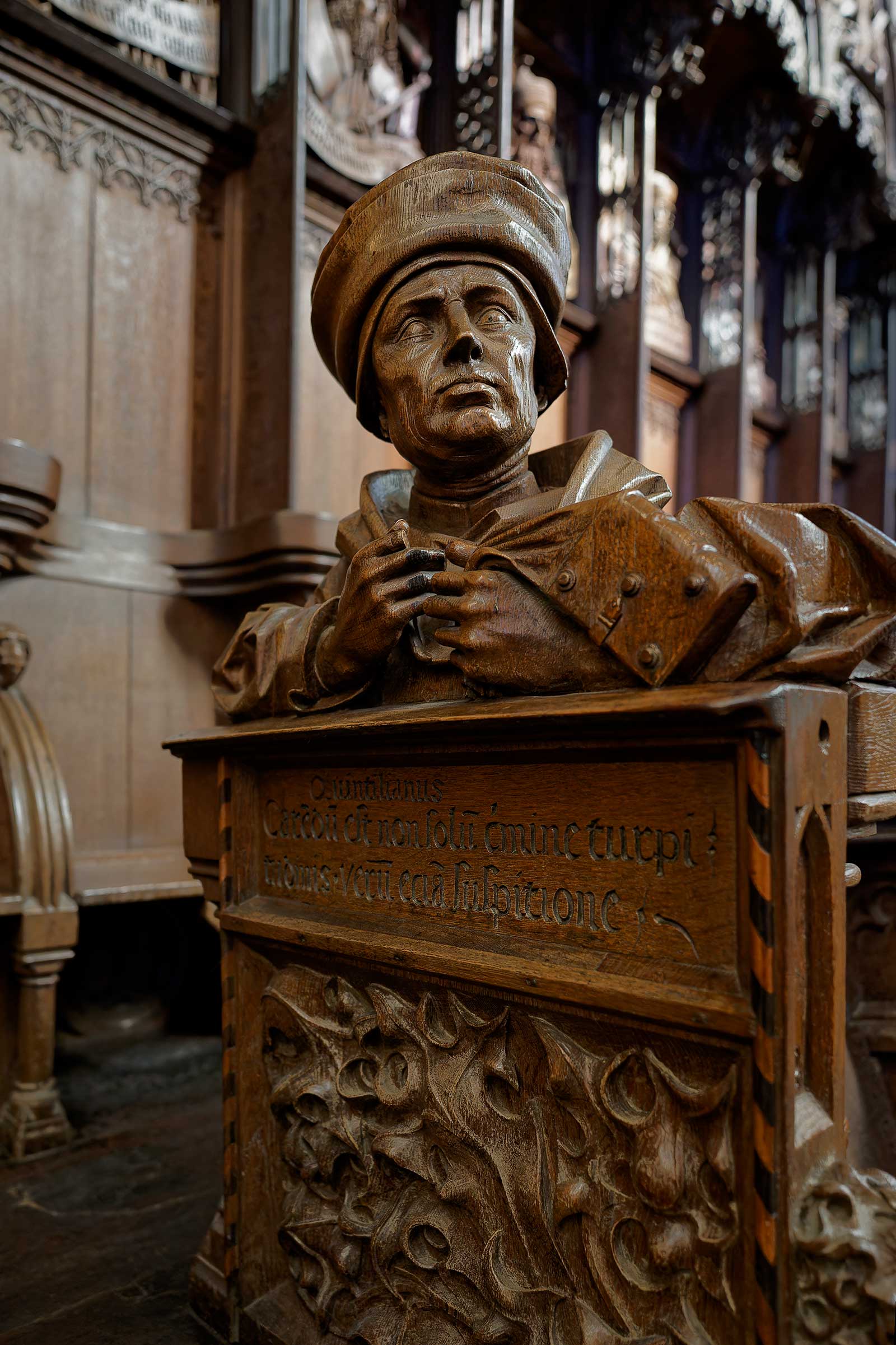 Quintilian bust in the choir of the Ulm Cathedral