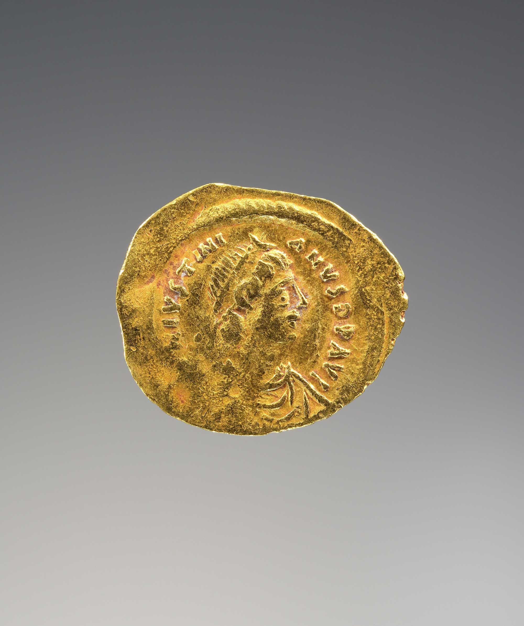 Tremissis Gold Coin of Justinian I from the Getty Museum
