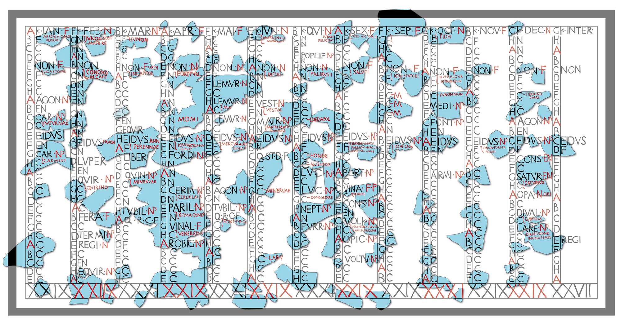 Fasti Antiates maiores reconstruction