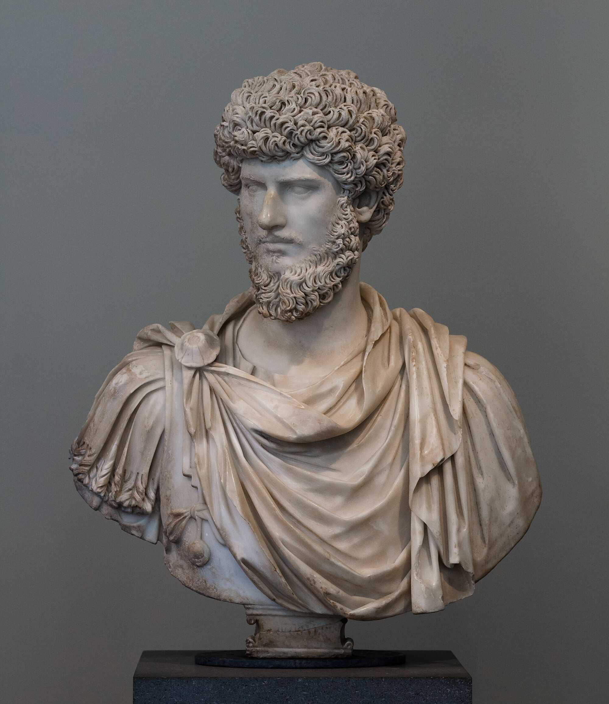 Marble portrait of the co-emperor Lucius Verus