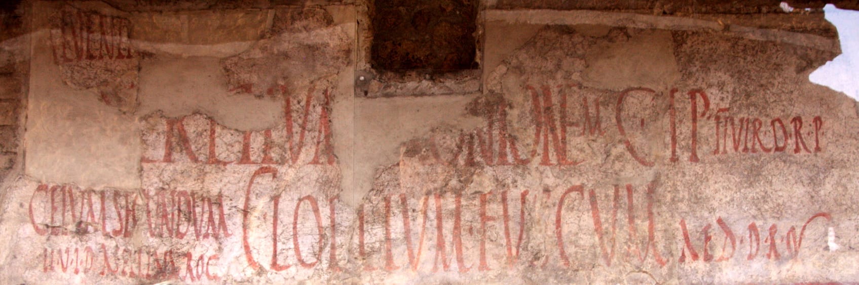 Electoral registration at the House of Julius Polybius on the Via dei Abundance in Pompeii. 