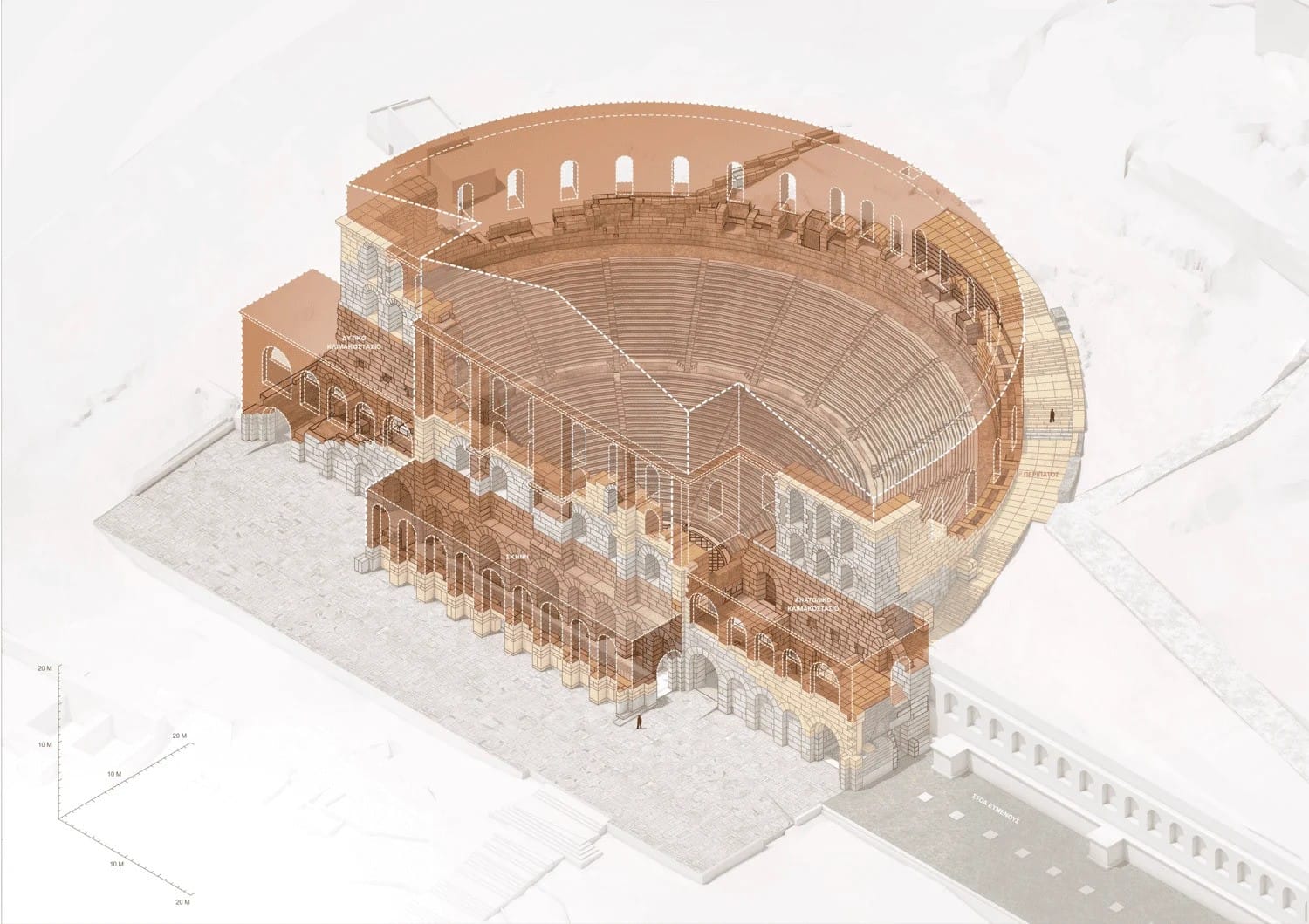 New additions compared to the original volume of the monument