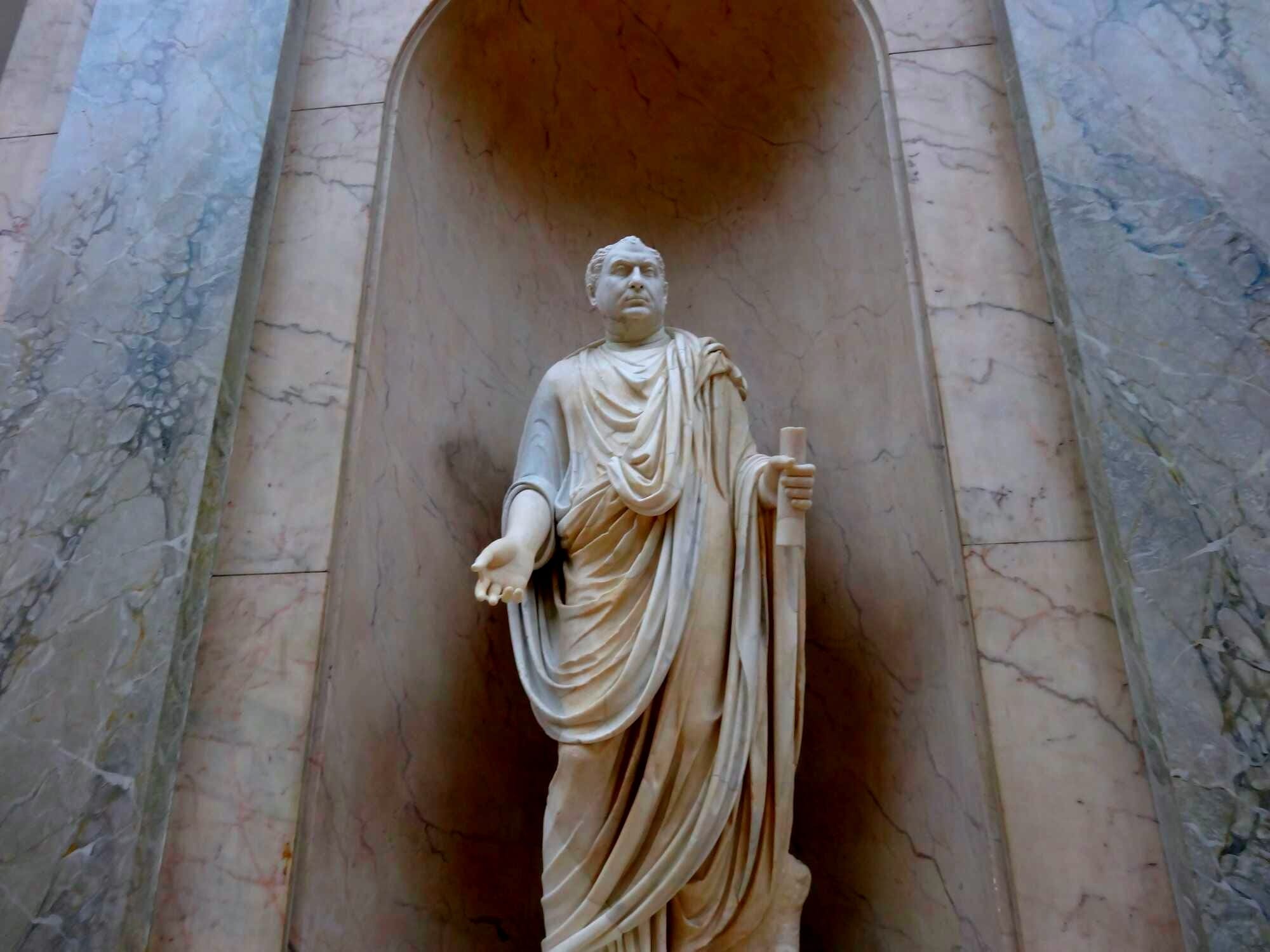 Statue of Vitellius in Saint-Germain-l'Auxerrois, Paris, France