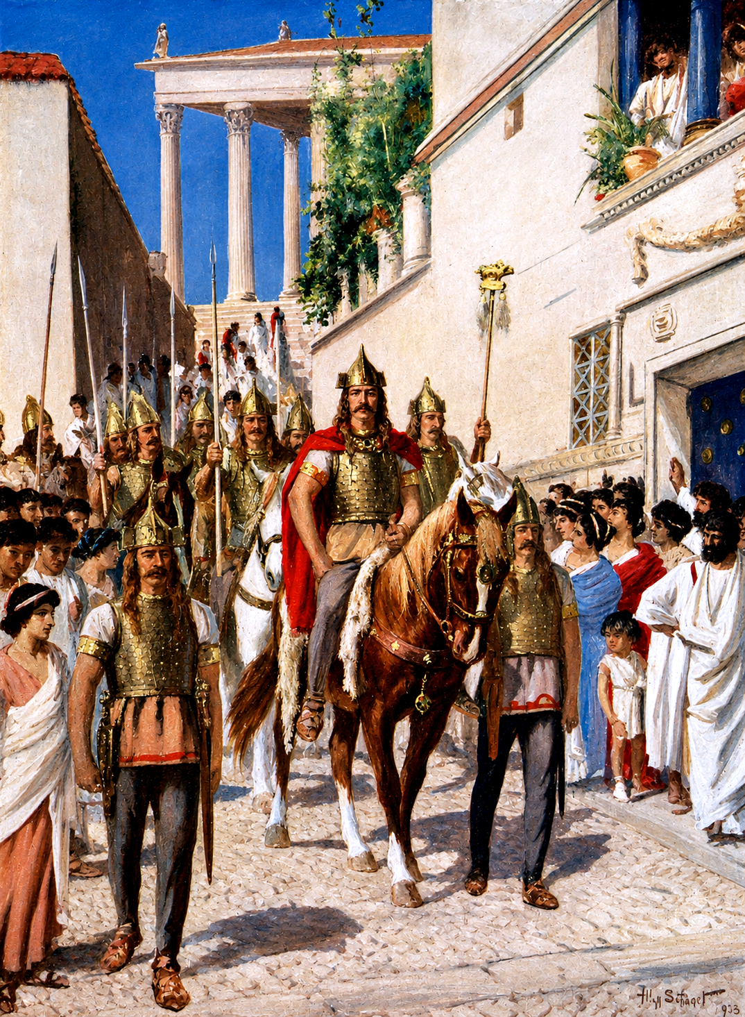 Allan Stewart. Alaric entering Athens