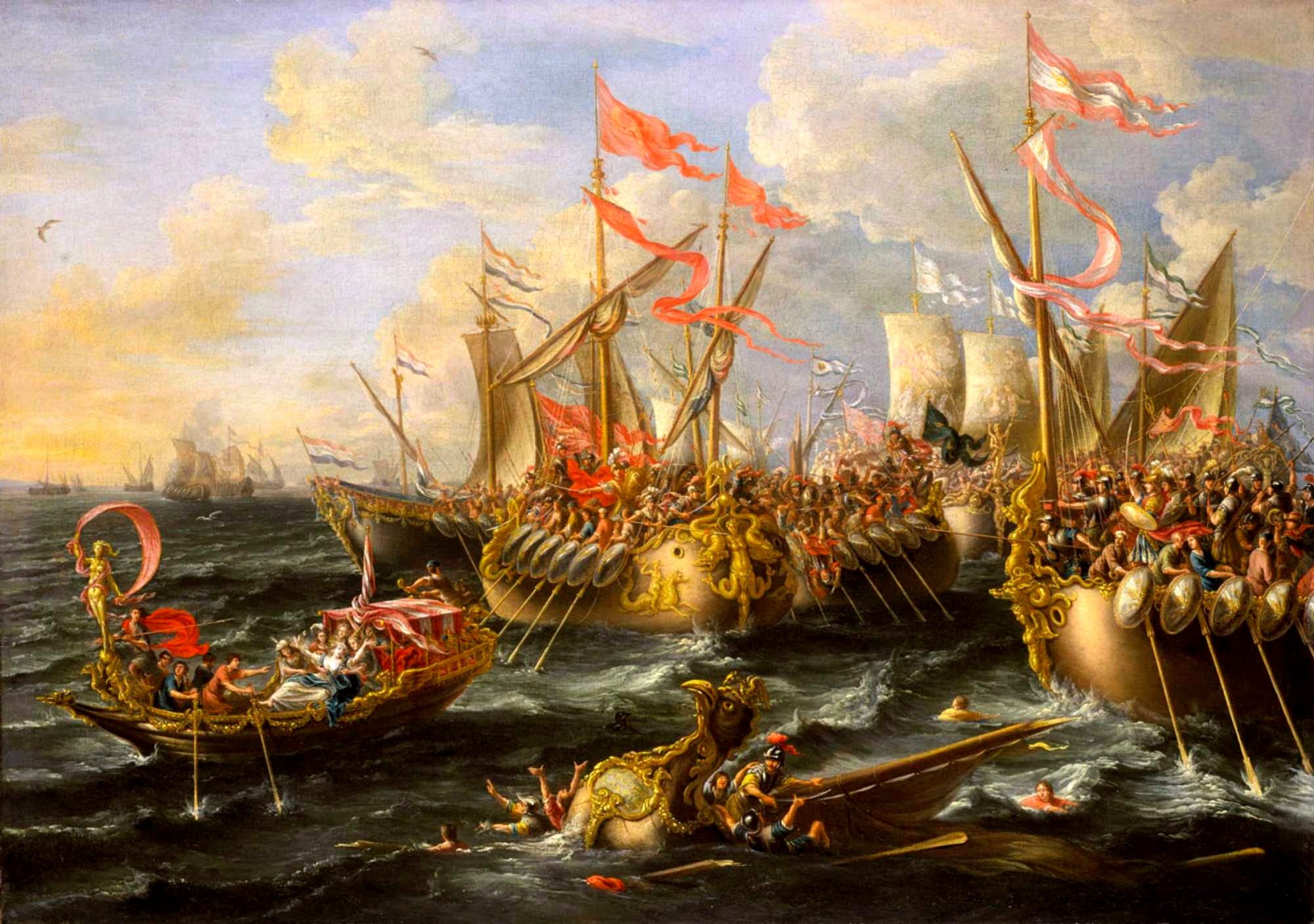  The Battle of Actium (1672), by Lorenzo A. Castro, National Maritime Museum.
