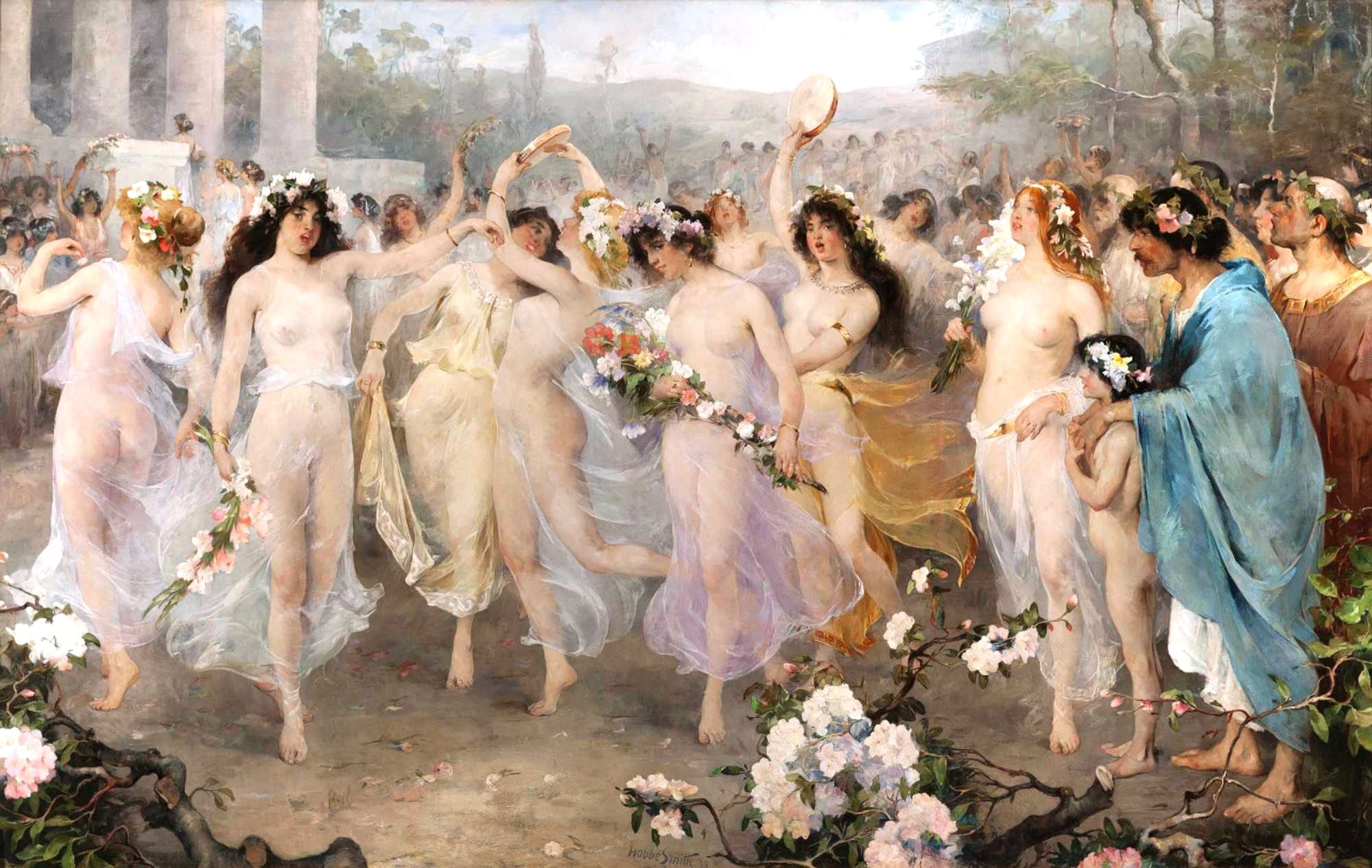 Hobbe Smith: Floralia, 1898. Painting. 
