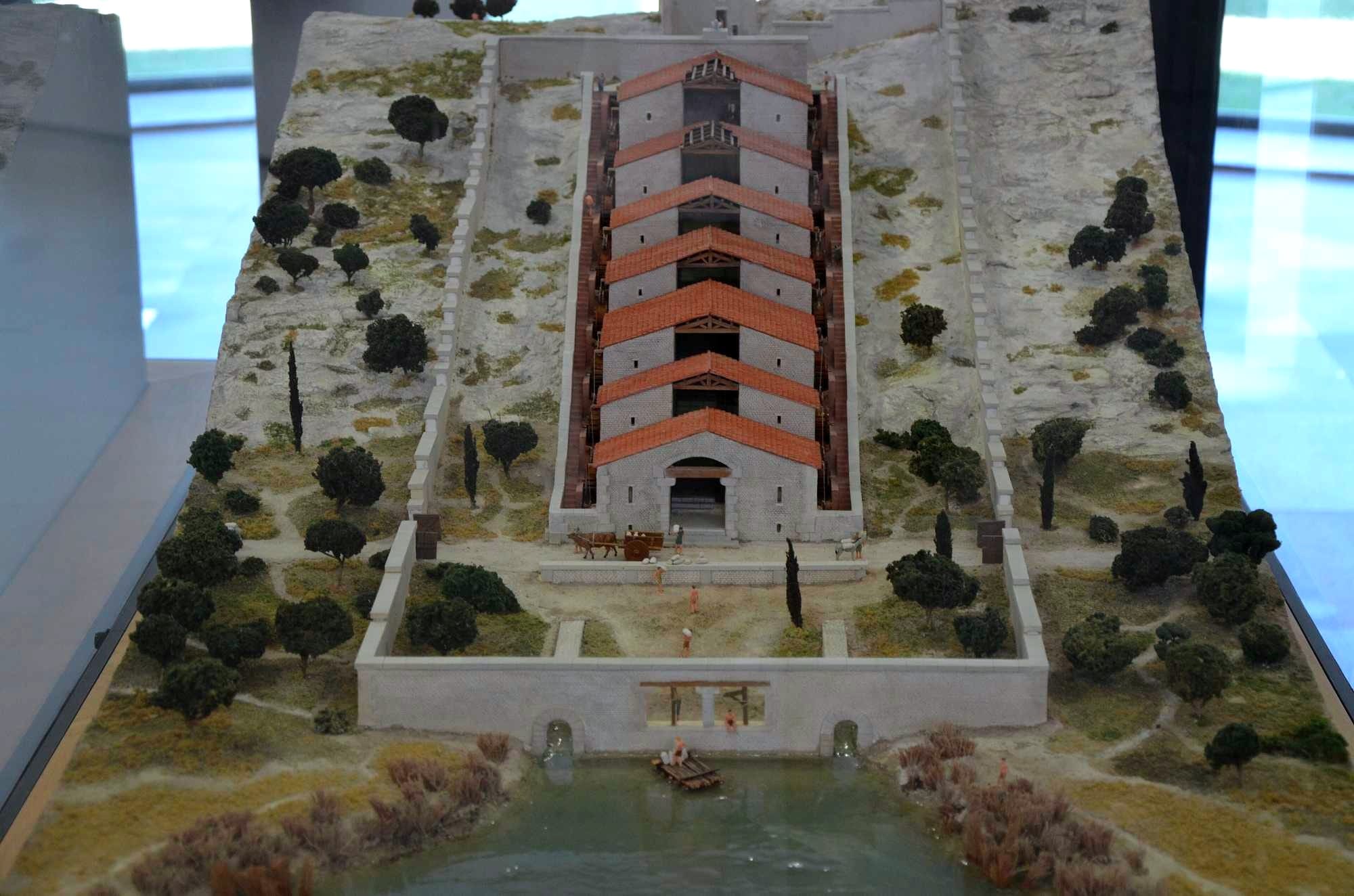 Model of the water mills at Barbegal in Musée de l'Arles antique