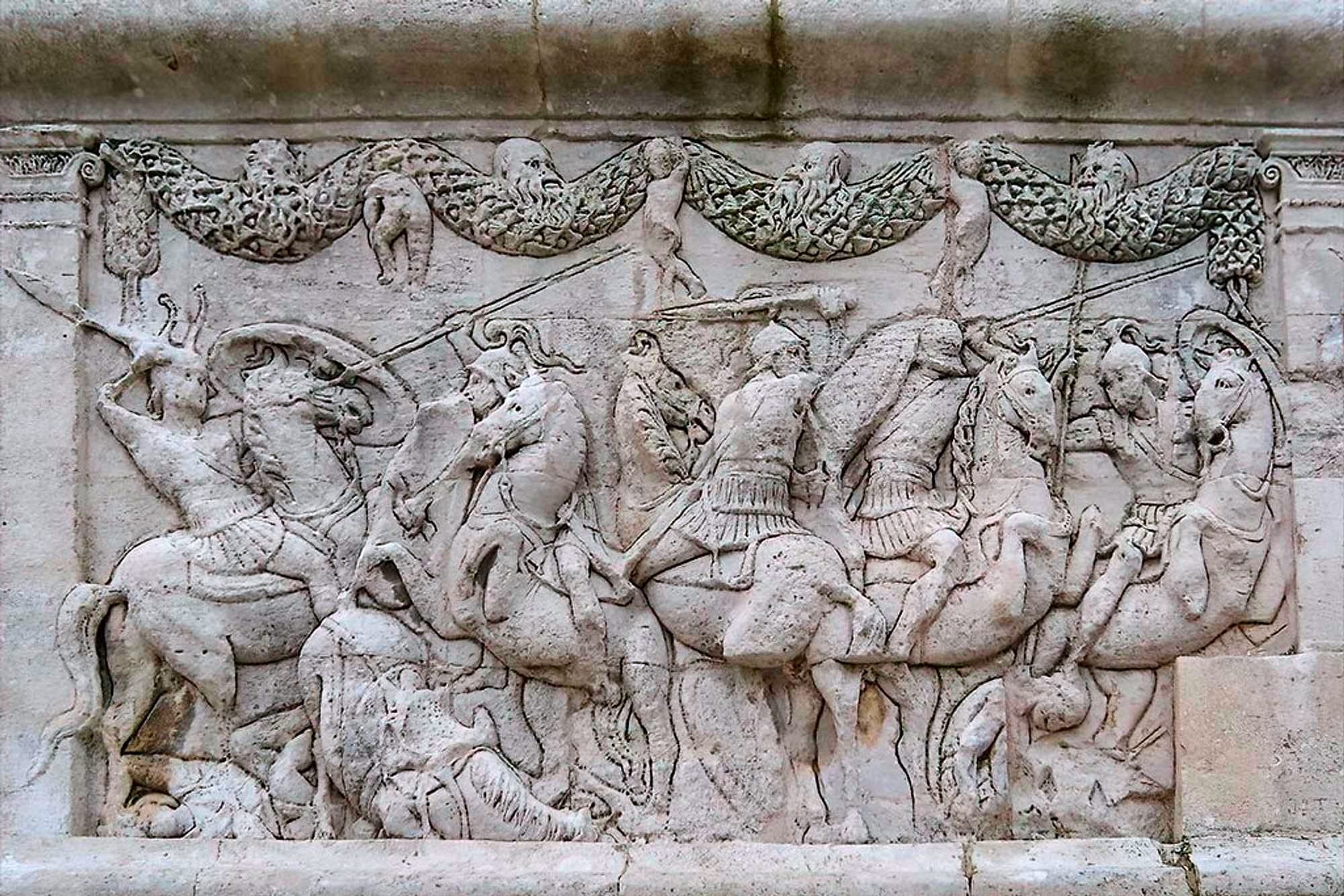 Pharsalus Roman mausoleum of Julii at Glanum, north face (1st century BCE)