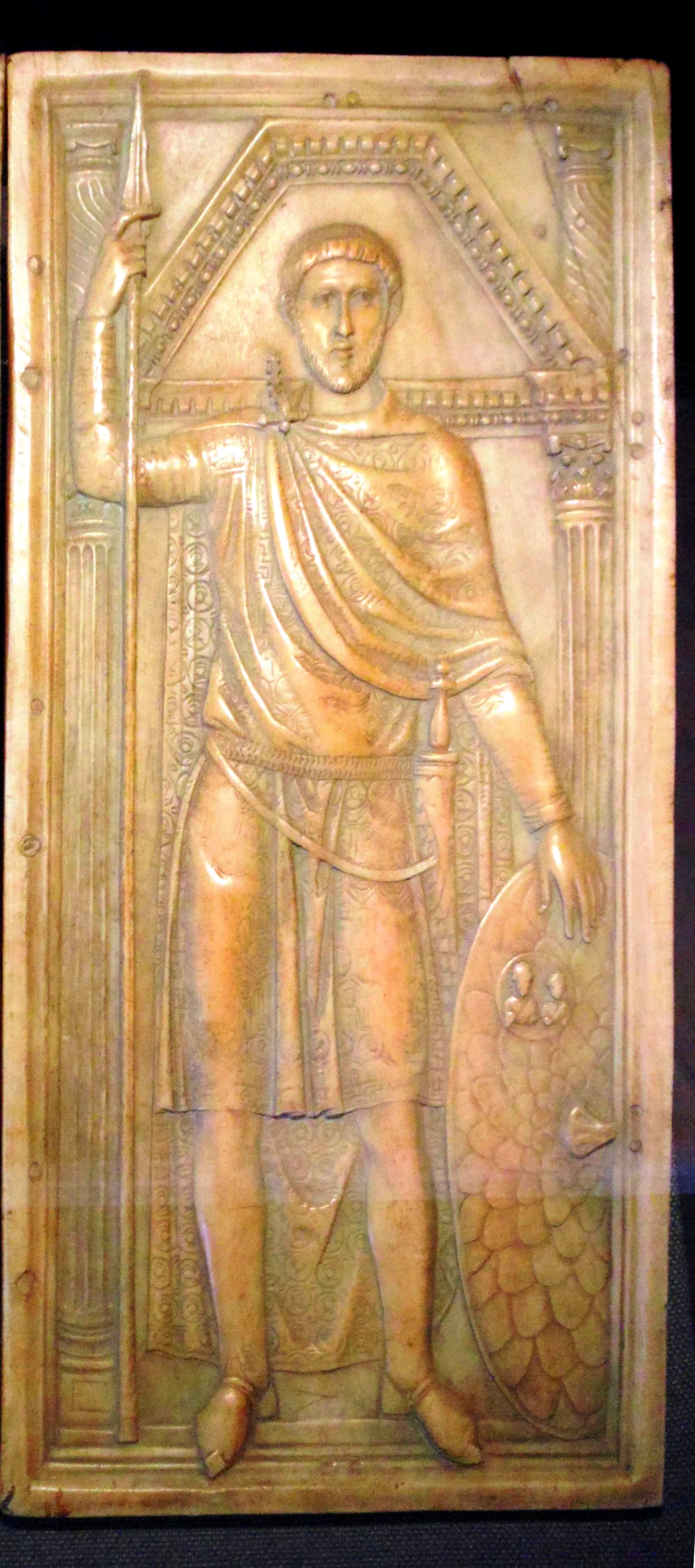 Valve from the Dyptich in Monza representing a Late Roman general traditionally identified with Stilicho