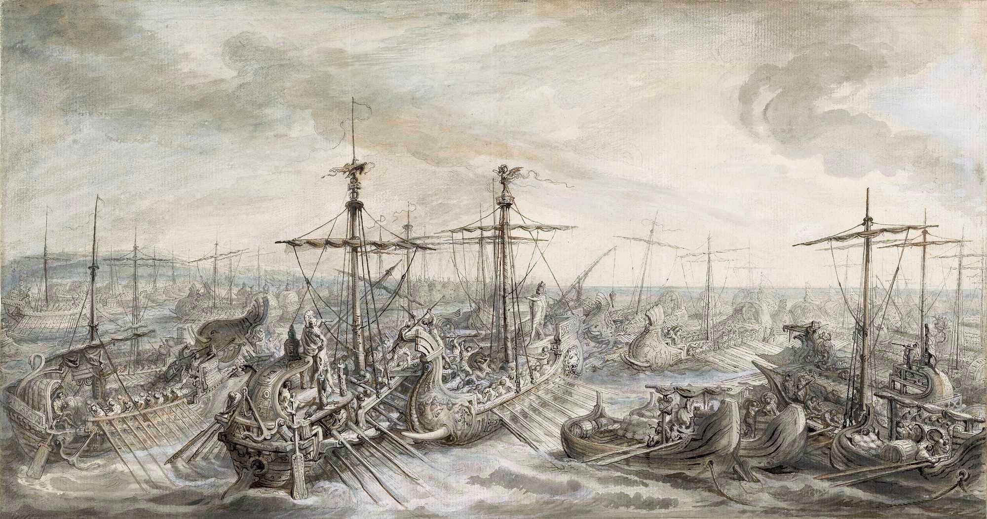 The Roman Fleet Victorious over the Carthaginians at the Battle of Cape Ecnomus