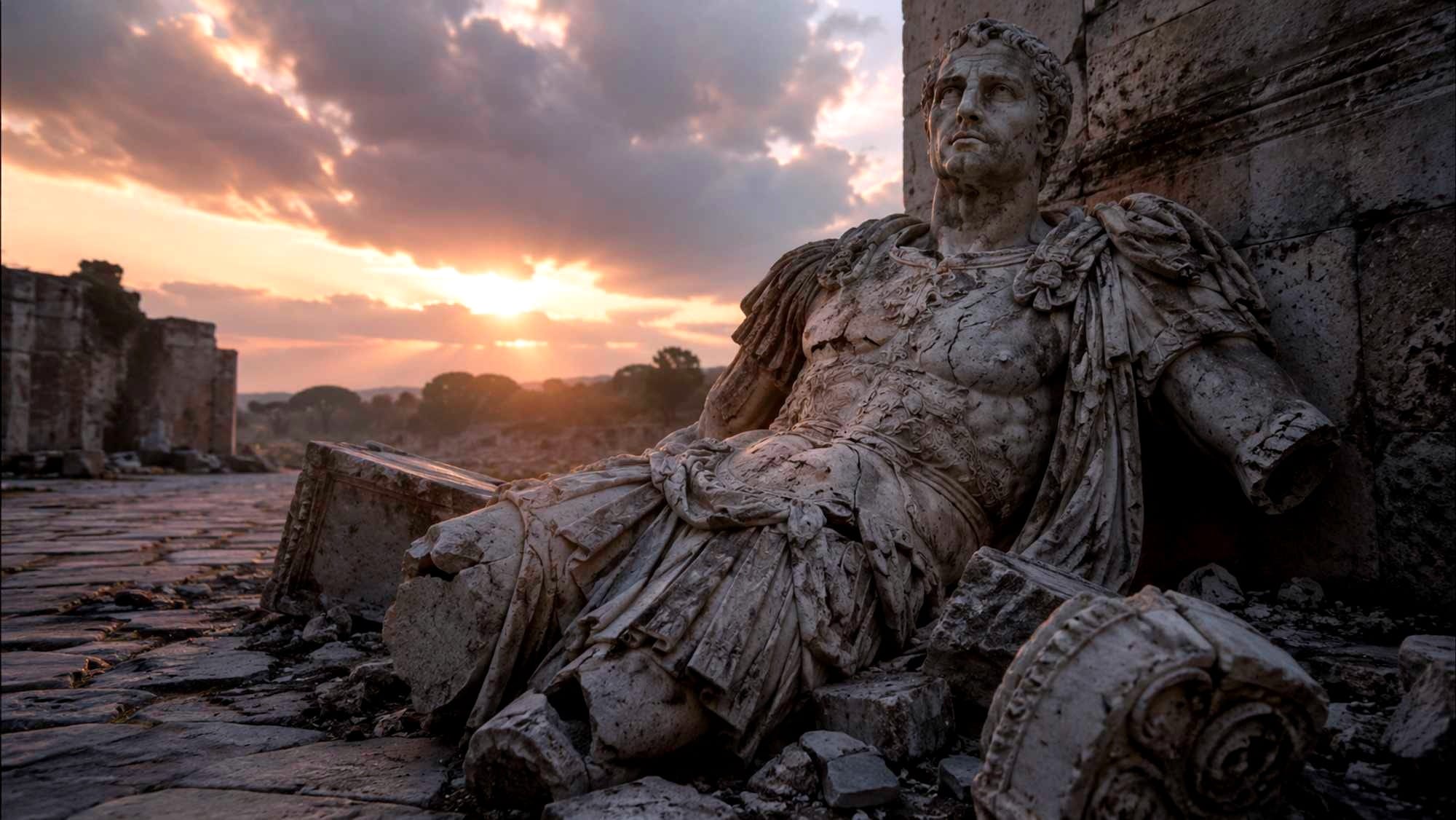 An allegory of a "wounded but not dead" Roman Empire