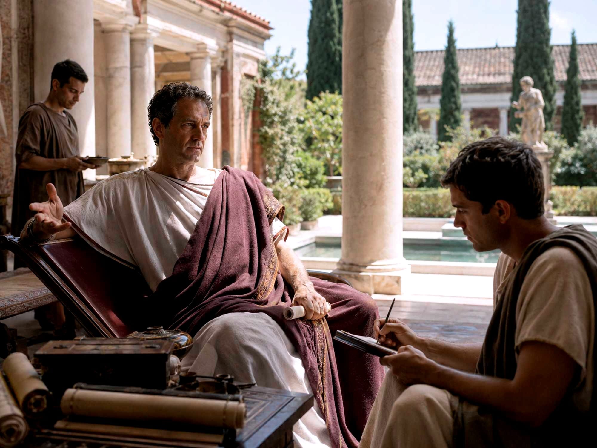 A possible representation of Pliny’s routine at his Tuscan villa.