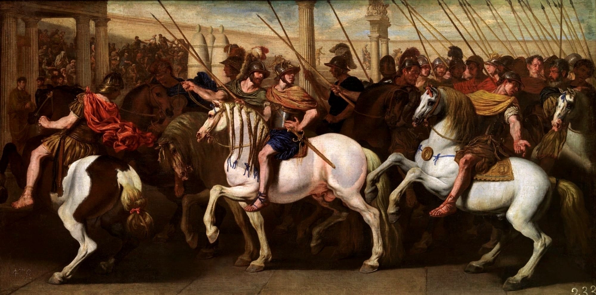 Aniello Falcone - Roman soldiers in the circus.