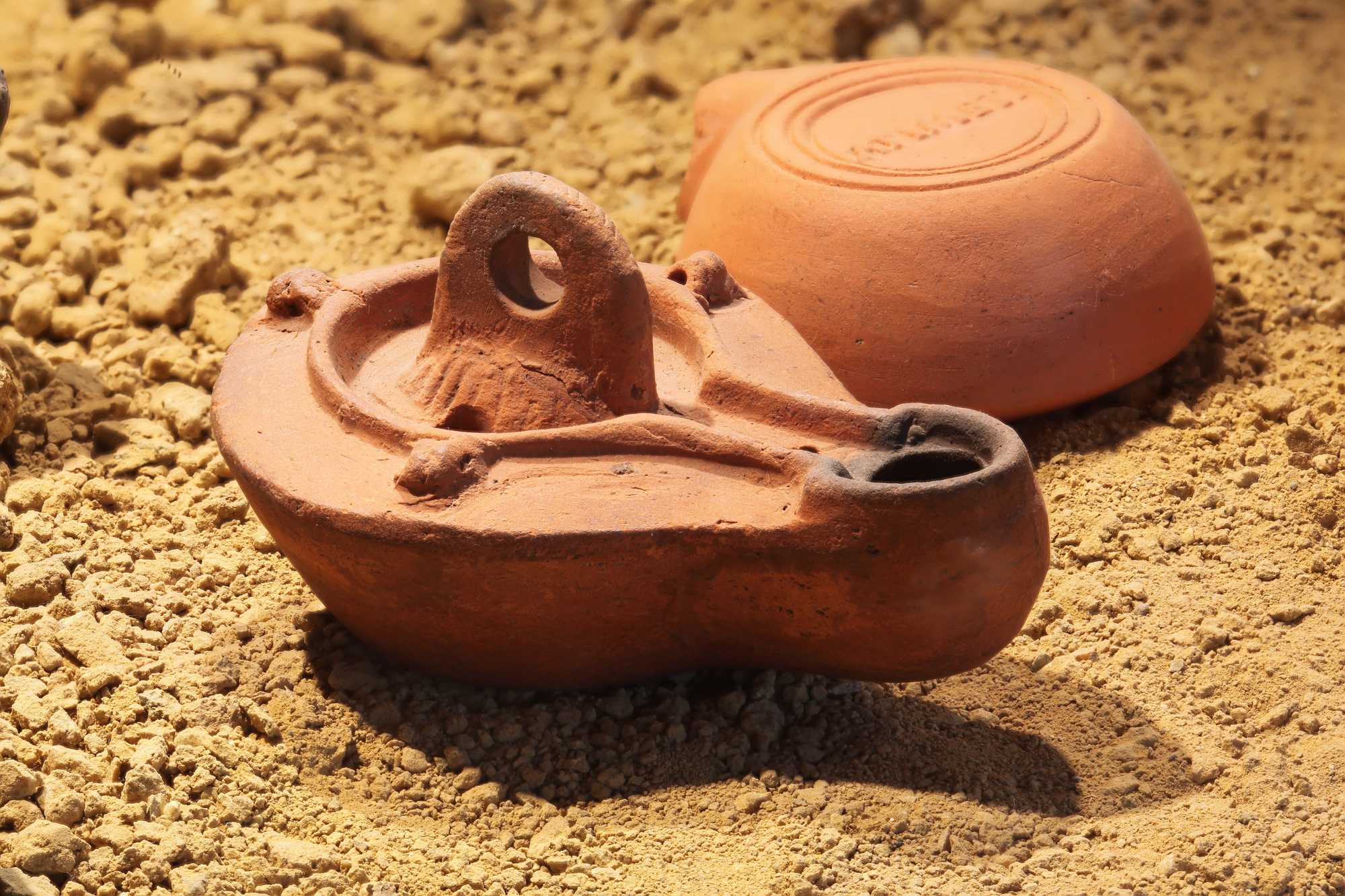 Oil lamp On display at Vidy Roman Museum