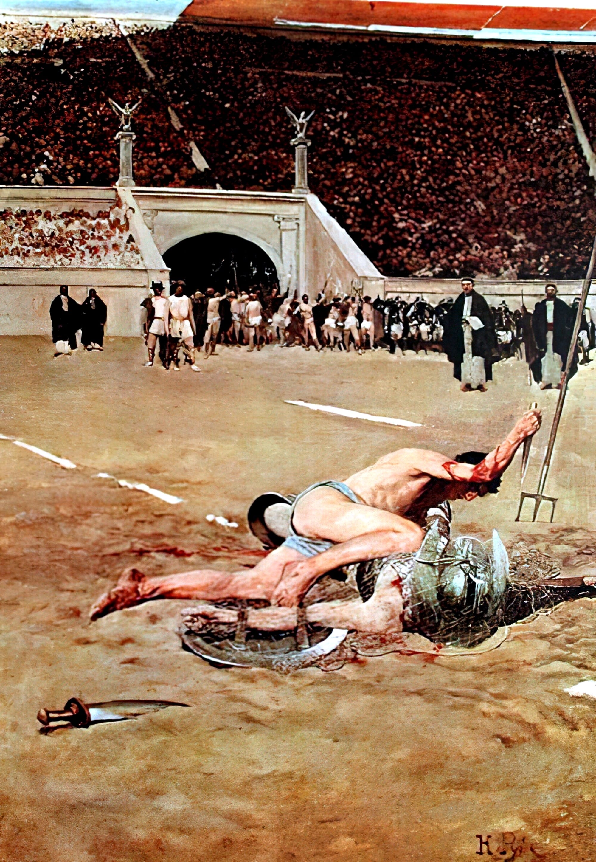 "Roman gladiators" by American illustrator Howard Pyle (1853-1911)