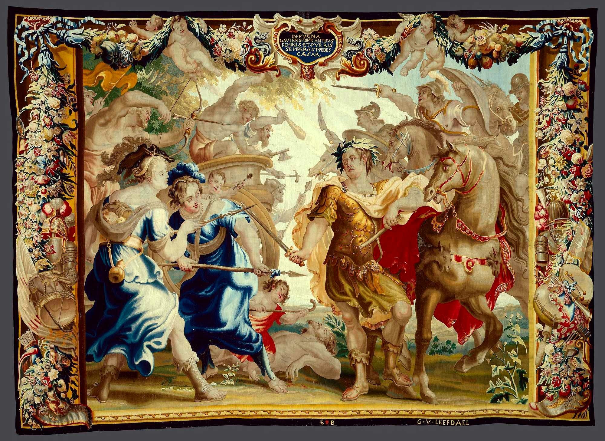  Caesar in the Gallic Wars from the Story of Caesar and Cleopatra tapestry series