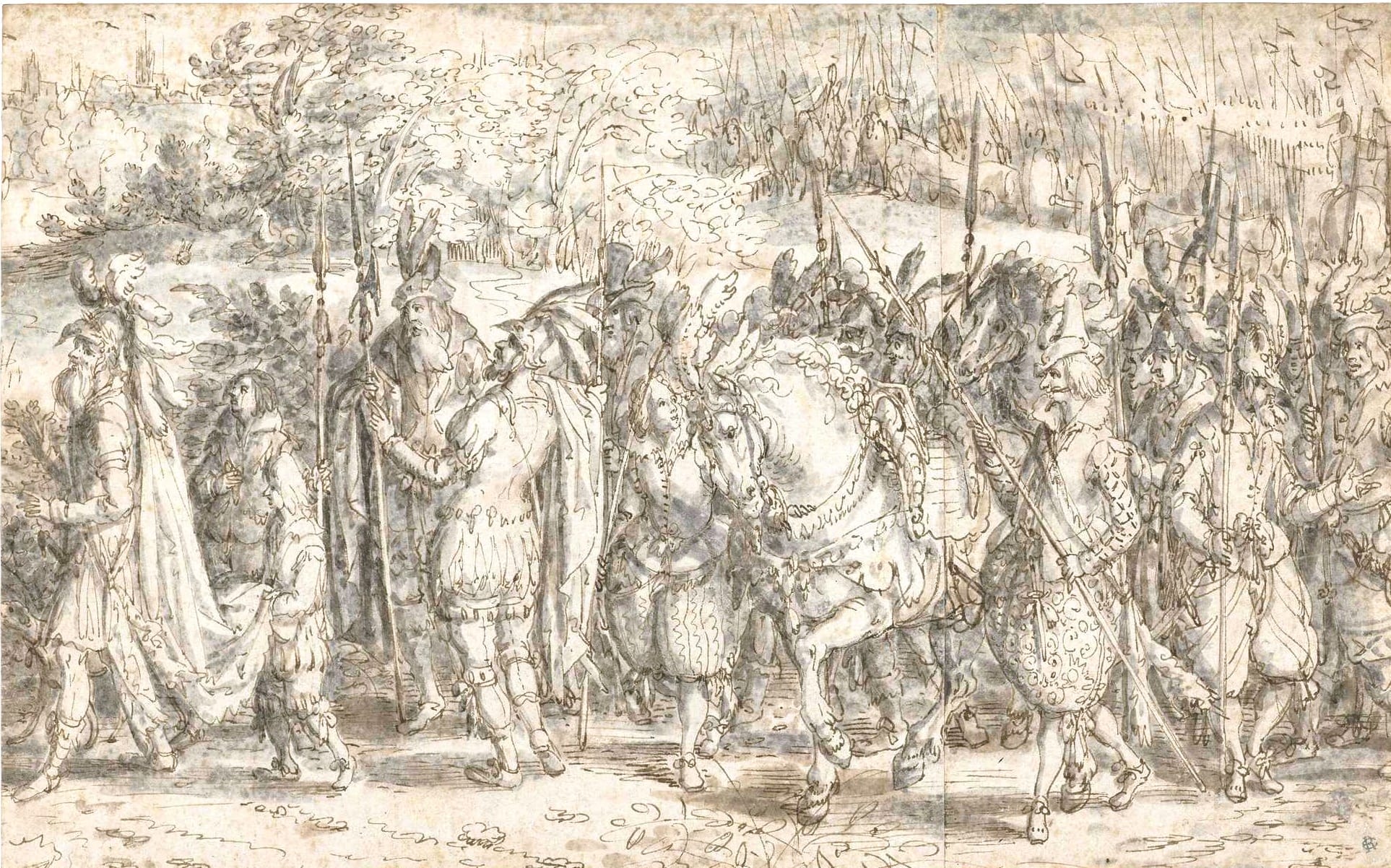 Quintus Fabius Maximus Cunctator goes to meet his son on foot