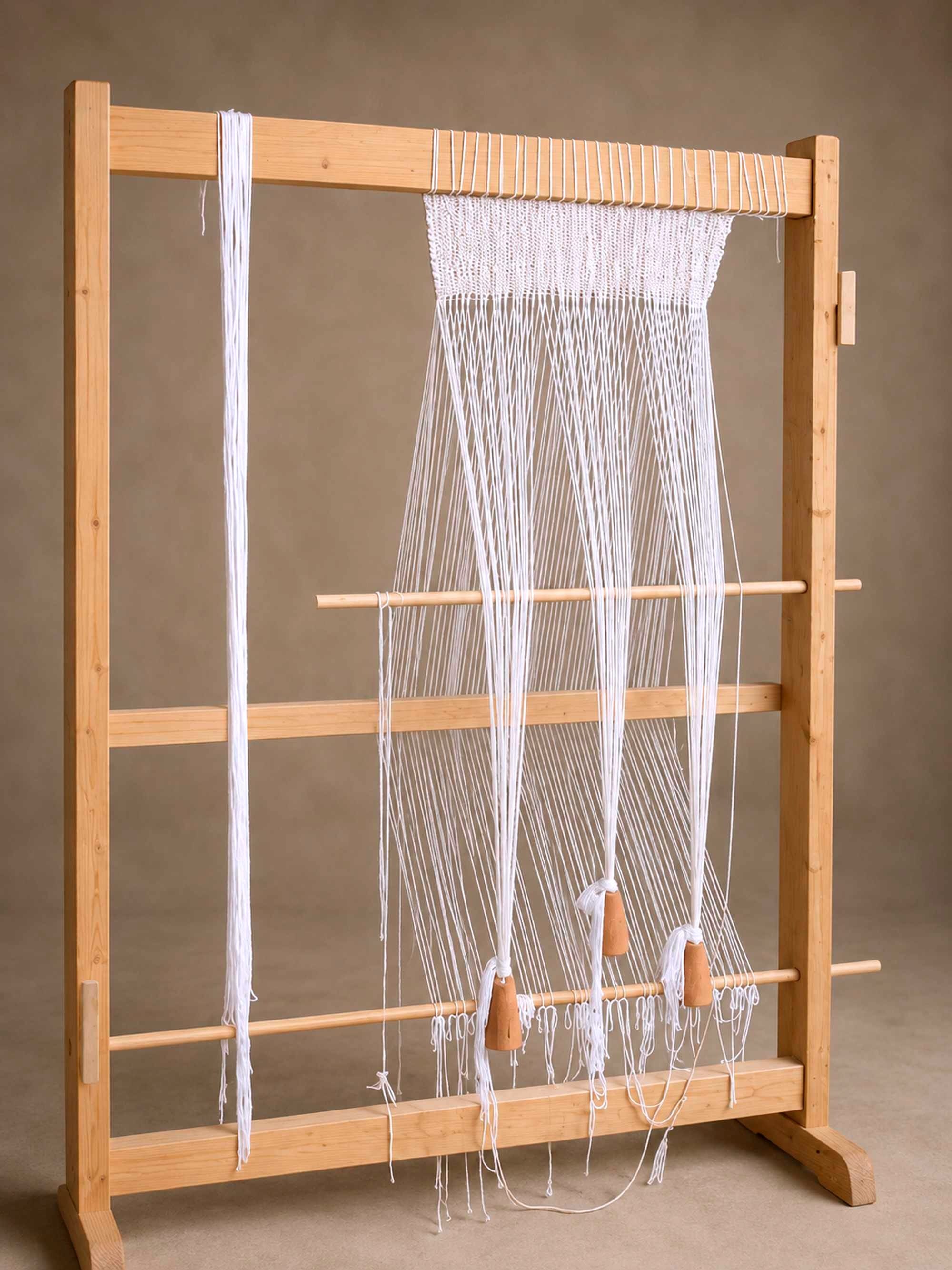 Ancient Roman Weaving Loom Photograph taken with permission at Museo Gruppo Storico Romano Museum in Rome
