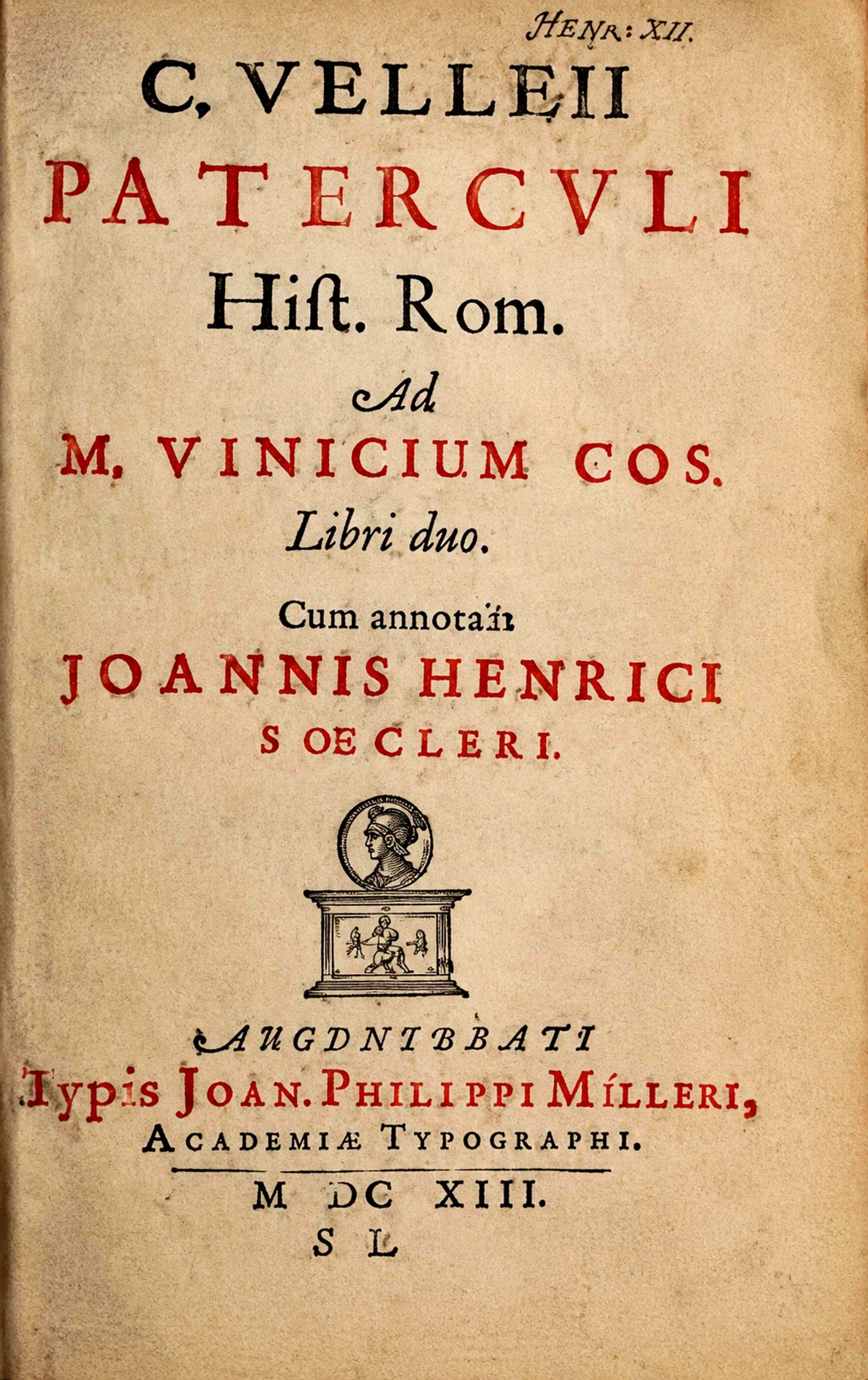 Velleius Paterculus. Historia Romana