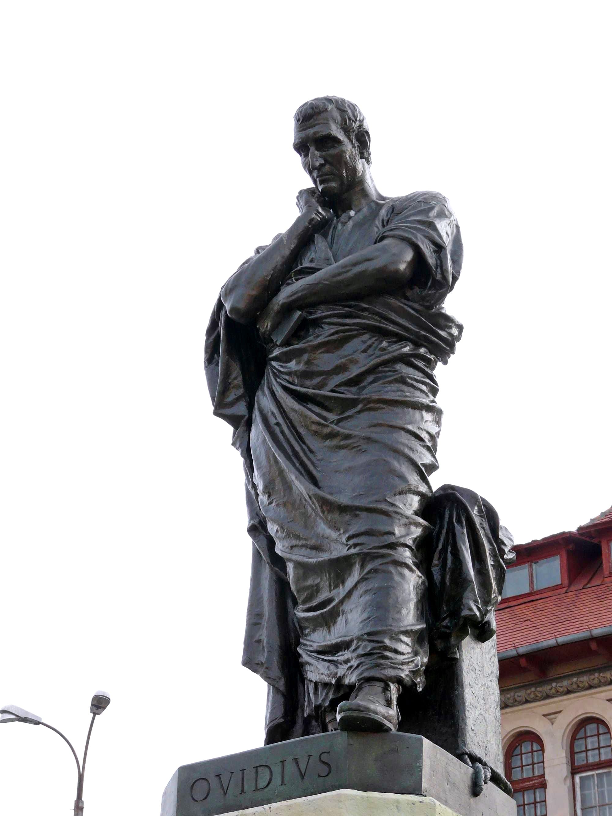 Statue of Roman poet Ovid in Constanţa (ancient Tomis, the city where he was exiled).